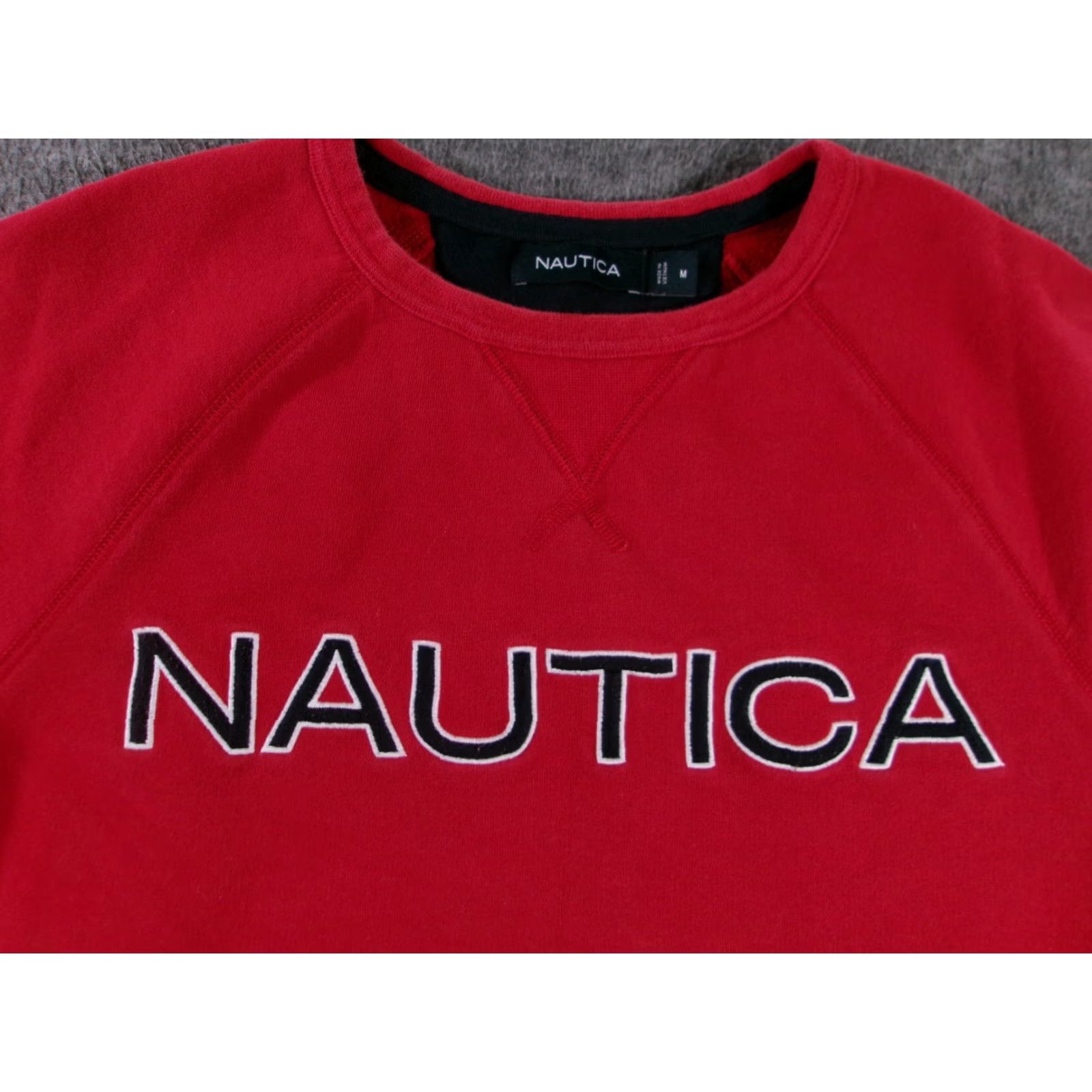 Nautica Nautica Sweatshirt Men Medium Red Crewneck Pullover All Seasons Classic Preppy Logo Size US M / EU 48-50 / 2 - 2 Thumbnail