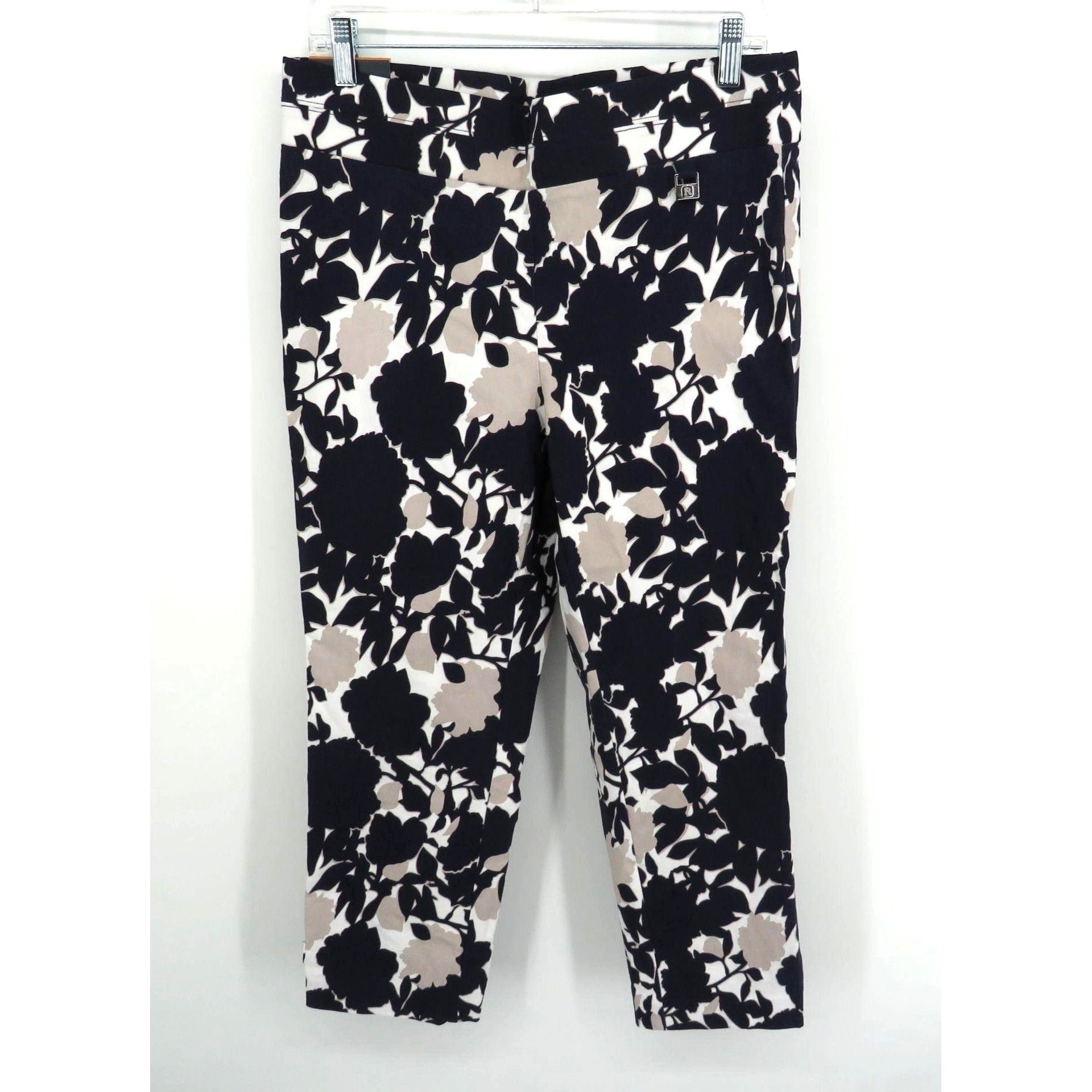 Other Rafaella Womens Stretch Capri Pants Size 12 Blue Gray White Size 34" / US 12 / IT 48 - 4 Thumbnail