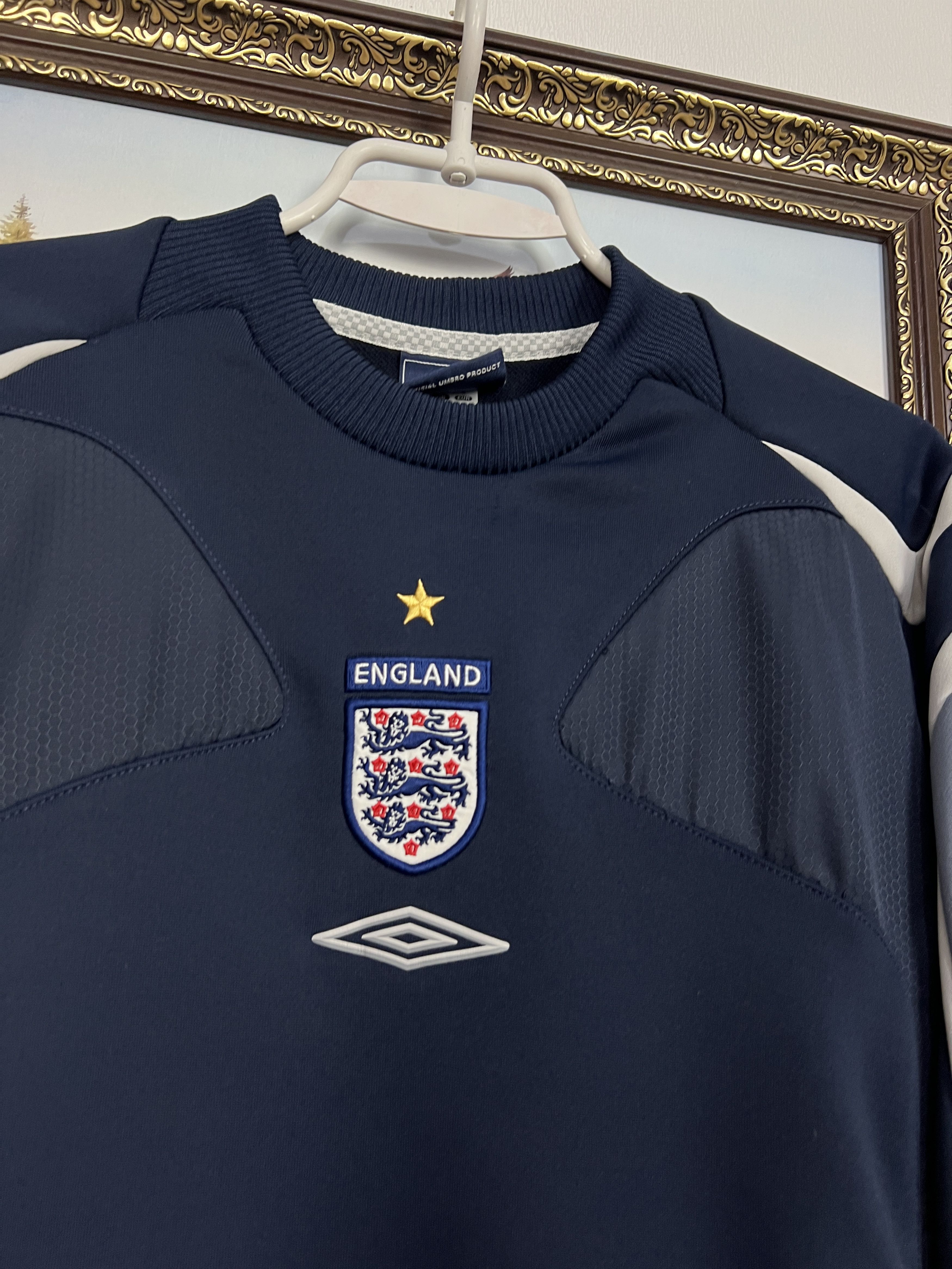 Umbro Vintage 2000's England Train Sweatshirt Soccer Track Top Size US S / EU 44-46 / 1 - 3 Thumbnail