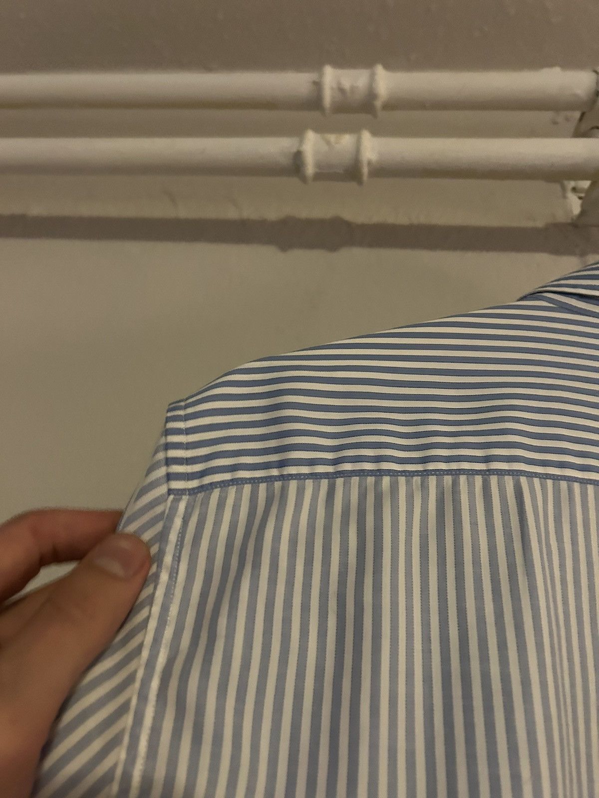 Gucci Blue Contrast Striped Button-Up Shirt Size US XL / EU 56 / 4 - 10 Thumbnail