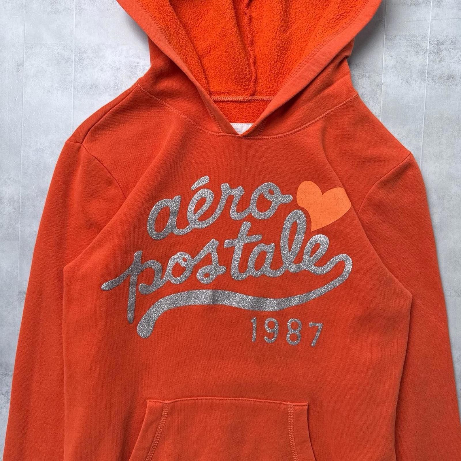 Aeropostale Y2K Aeropostale Orange 00s Hoodie Jacket Size S / US 4 / IT 40 - 3 Thumbnail