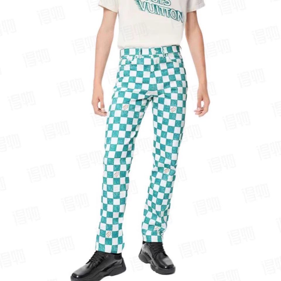 Louis Vuitton LV Jeans White-Green Monogram 30-34 NWT Size US 30 / EU 46 - 1 Thumbnail