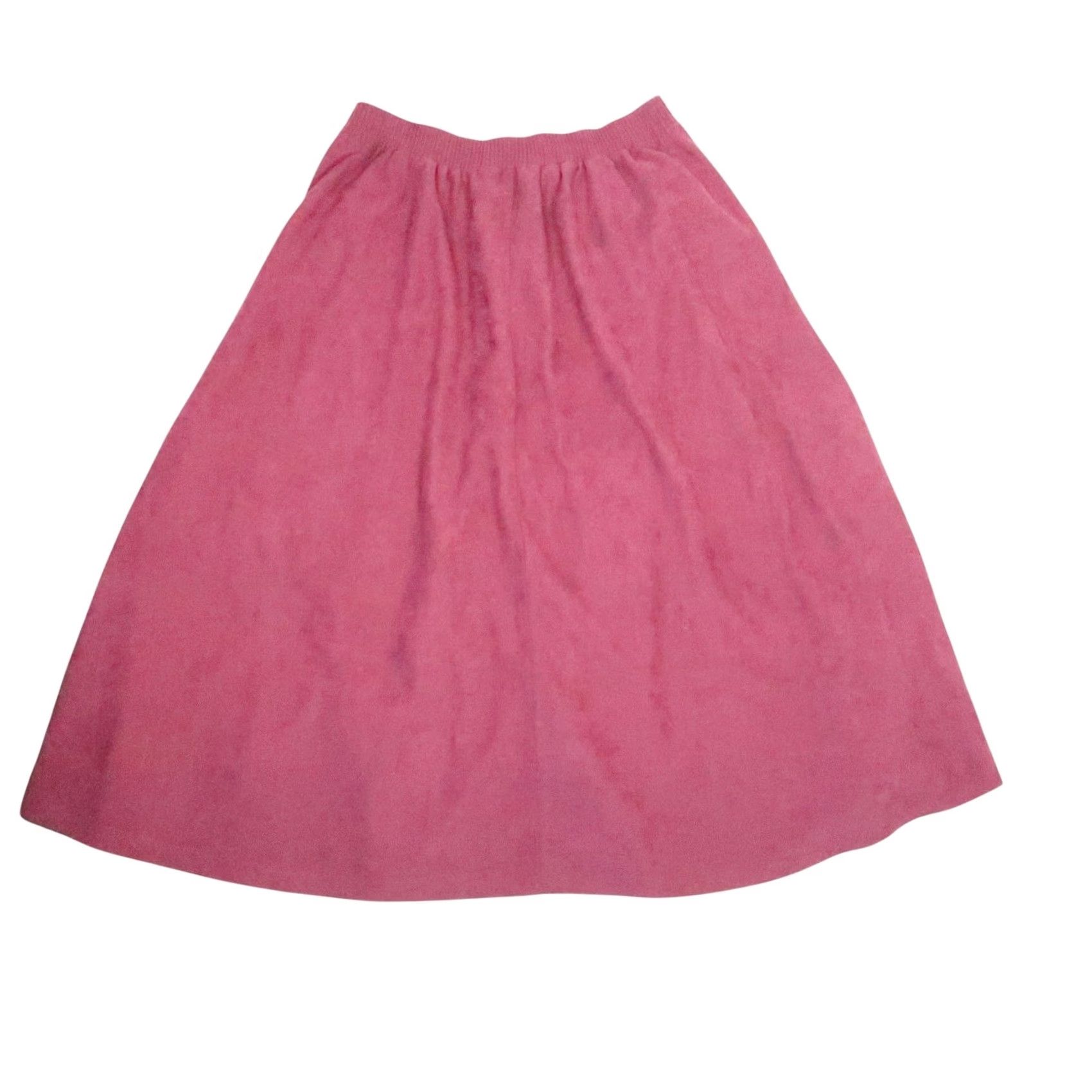 Vintage VINTAGE Bedford Fair Mauve Purple Faux Suede A-Line Midi Skirt 80s 16 Womens Size 38" / US 16 / IT 52 - 3 Thumbnail