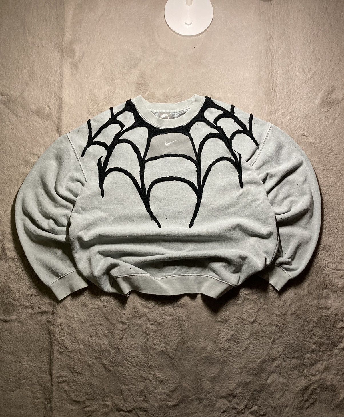 Nike × Vintage ⛩️Nike sweatshirt custom vintage y2k center logo spider web Size US L / EU 52-54 / 3 - 2 Thumbnail