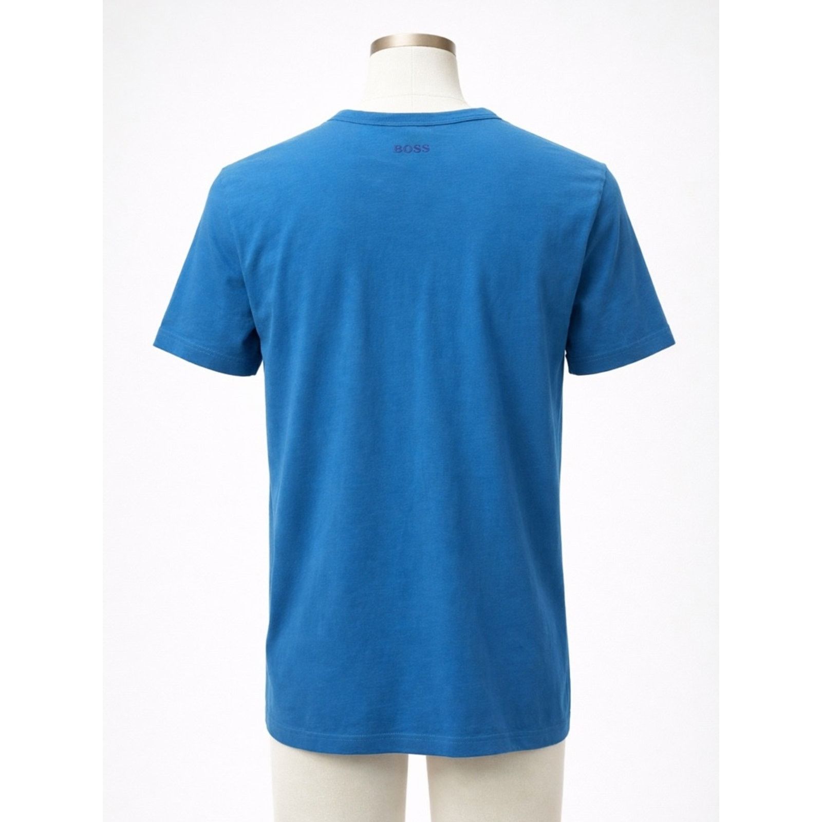 Hugo Boss Boss Bright Blue Embossed-Logo Crewneck Tee Size US M / EU 48-50 / 2 - 2 Thumbnail