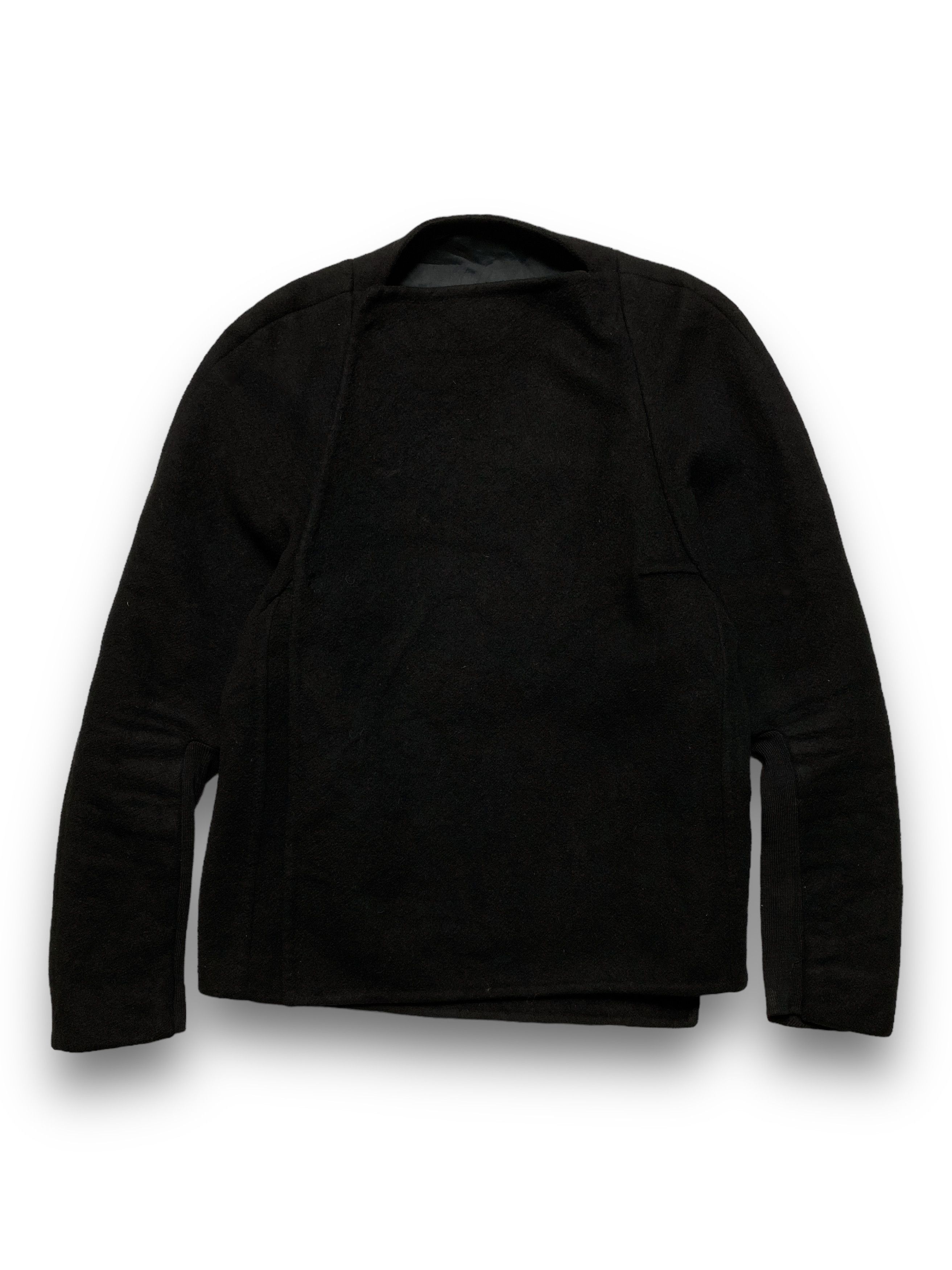 image of Rick Owens Black Cashmere Jacket Vintage 90's Y2K Luxury, Men's (Size Small)