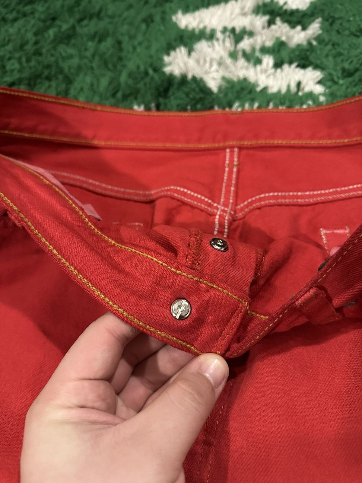 Chrome Hearts Chrome Hearts Paris Exclusive Jeans Red Size US 33 - 6 Thumbnail