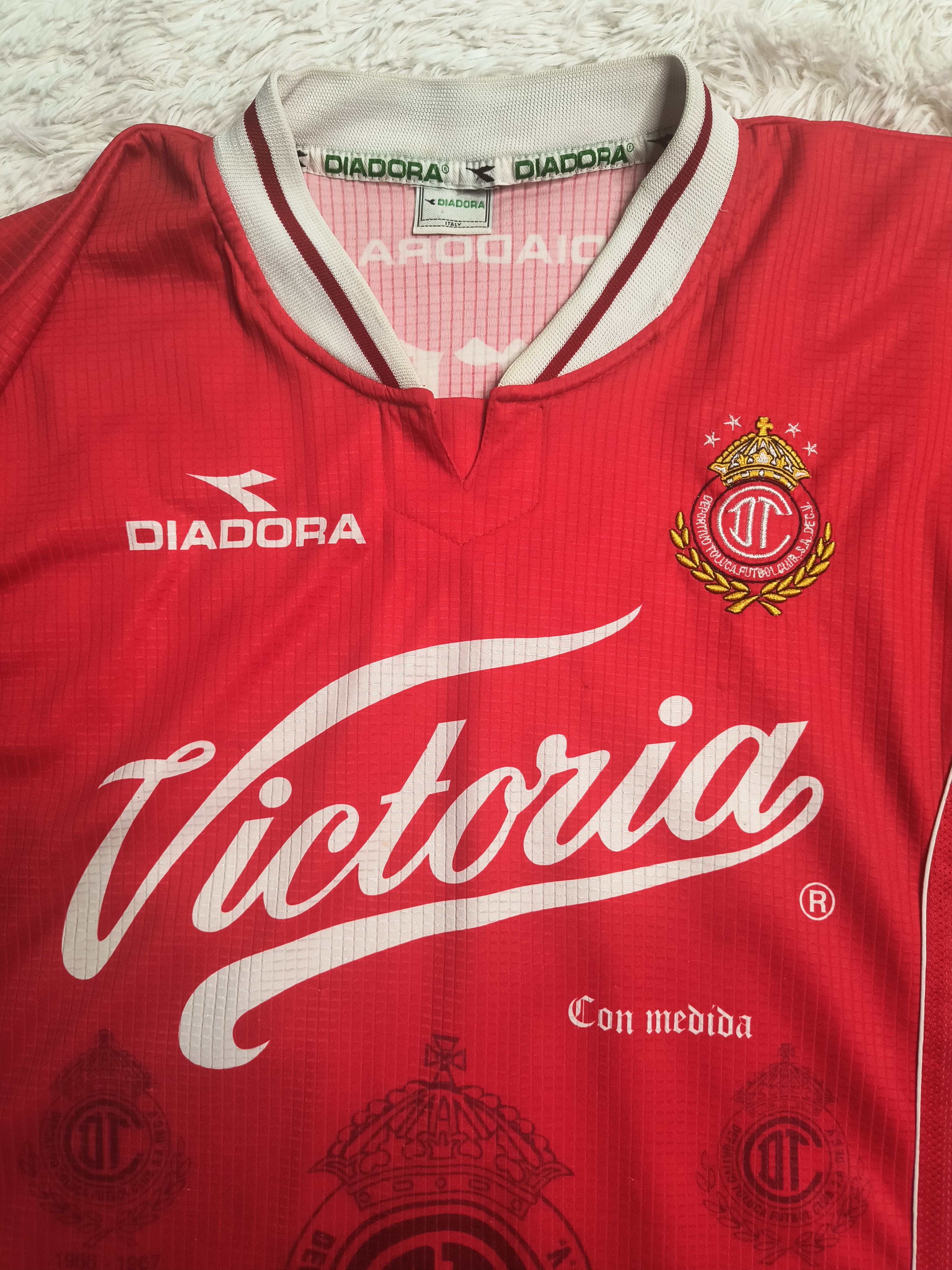 Diadora Vintage Diadora Toluca FC home jersey 1998 Size US L / EU 52-54 / 3 - 5 Thumbnail