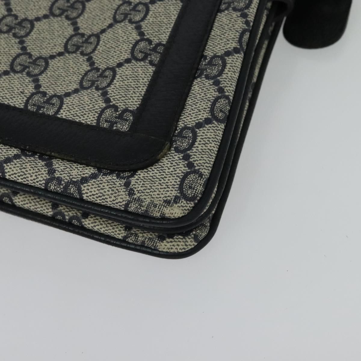 Gucci GUCCI GG Supreme Sherry Line Shoulder Bag Pvc Navy Gold 904 Size ONE SIZE - 11 Thumbnail