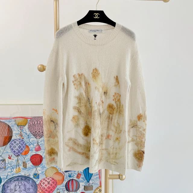 Dior Dior Printed cashmere sweater Size XS / US 0-2 / IT 36-38 - 1 Thumbnail