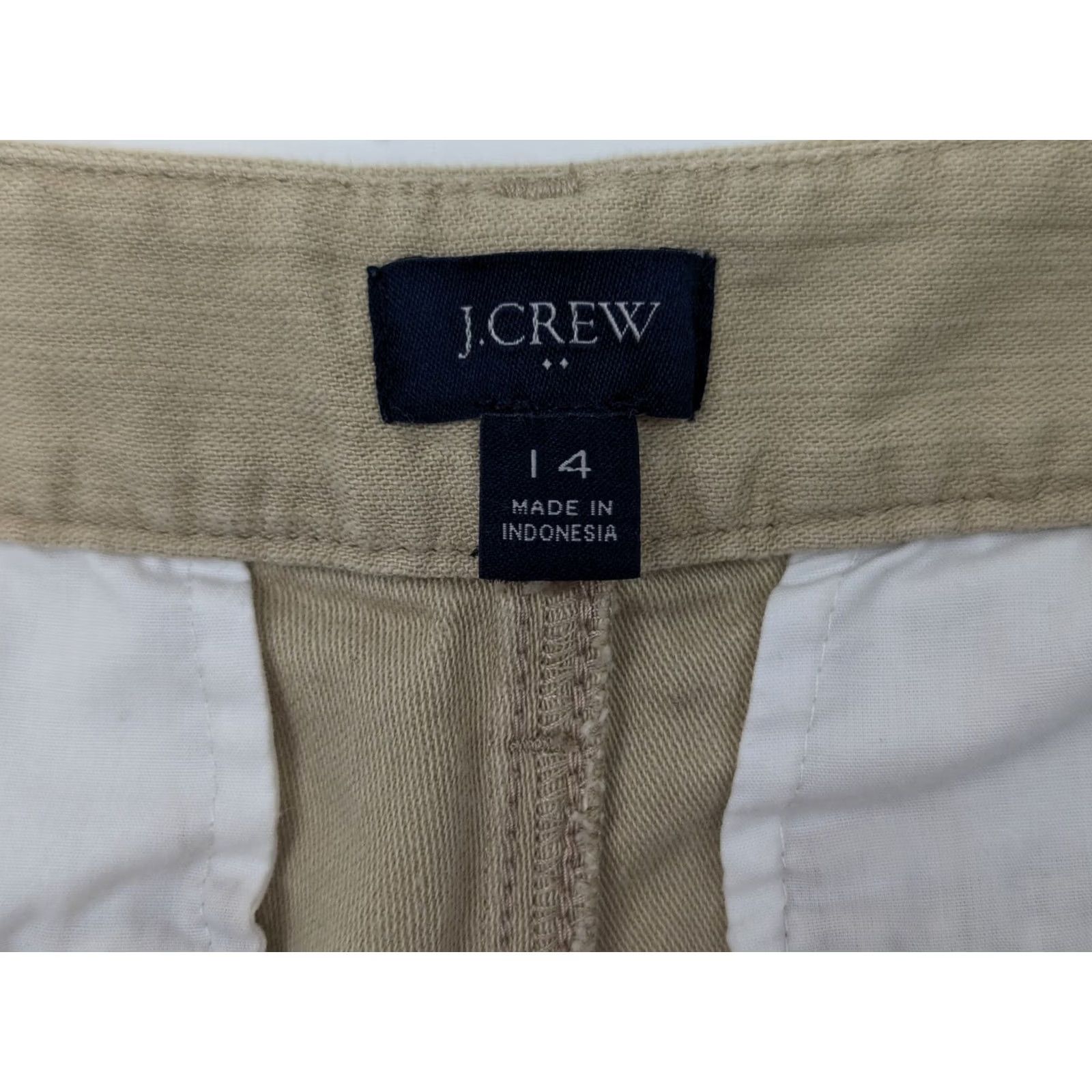 J.Crew J.Crew Cotton Camp Pants Women 14 Beige Straight Leg Back Welt Pockets 35x27 Casual Vintage No N/A Size 36" / US 14 / IT 50 - 7 Thumbnail