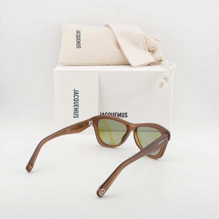 Jacquemus Jacquemus PALMIER JAC/59 C2 Sunglasses Brown Cat Eye Frame Size ONE SIZE - 11 Thumbnail