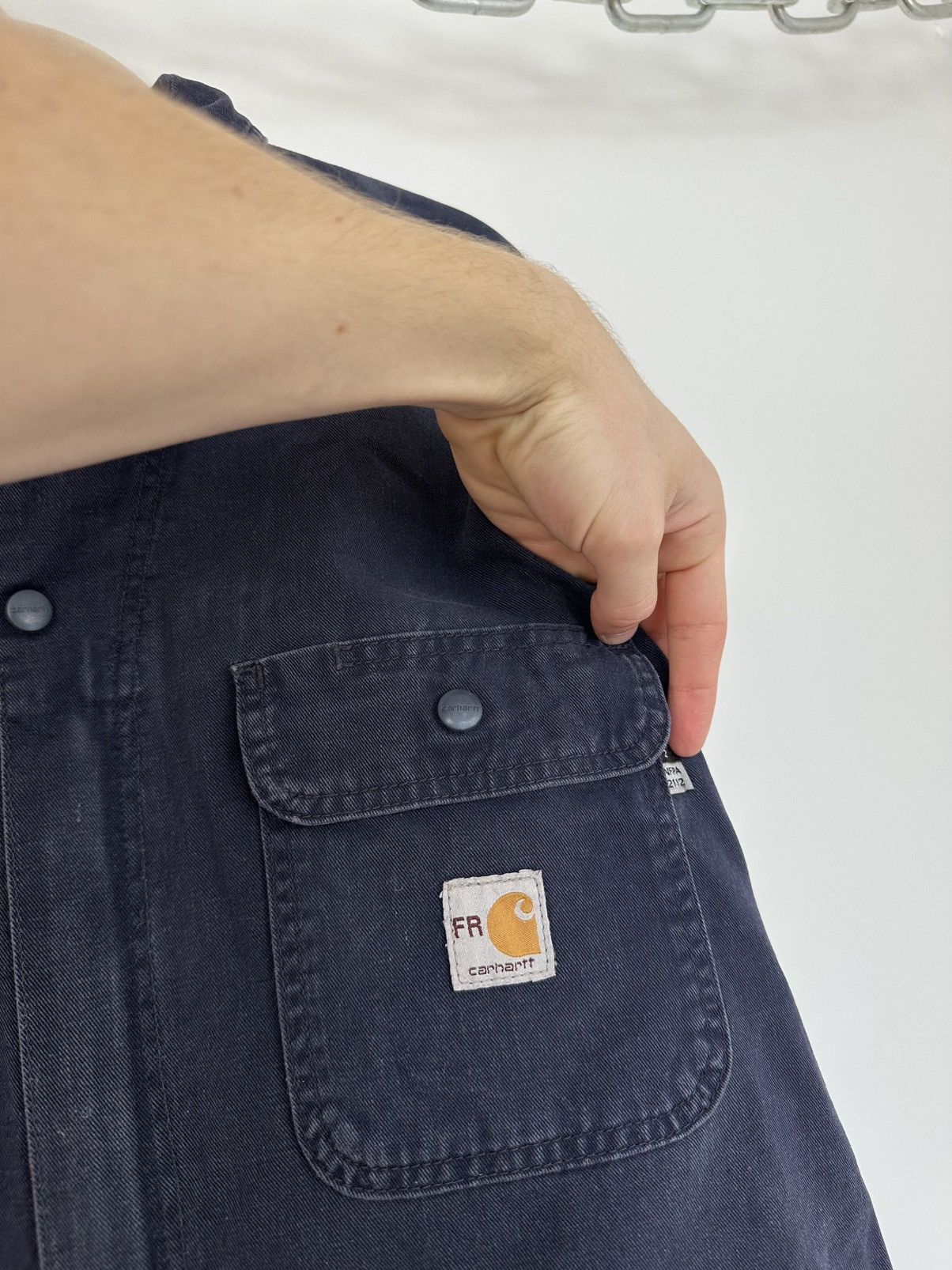 Carhartt Vintage Carhartt Flame Resistant USA Cropped Y2K Work Jacket Size US L / EU 52-54 / 3 - 3 Thumbnail