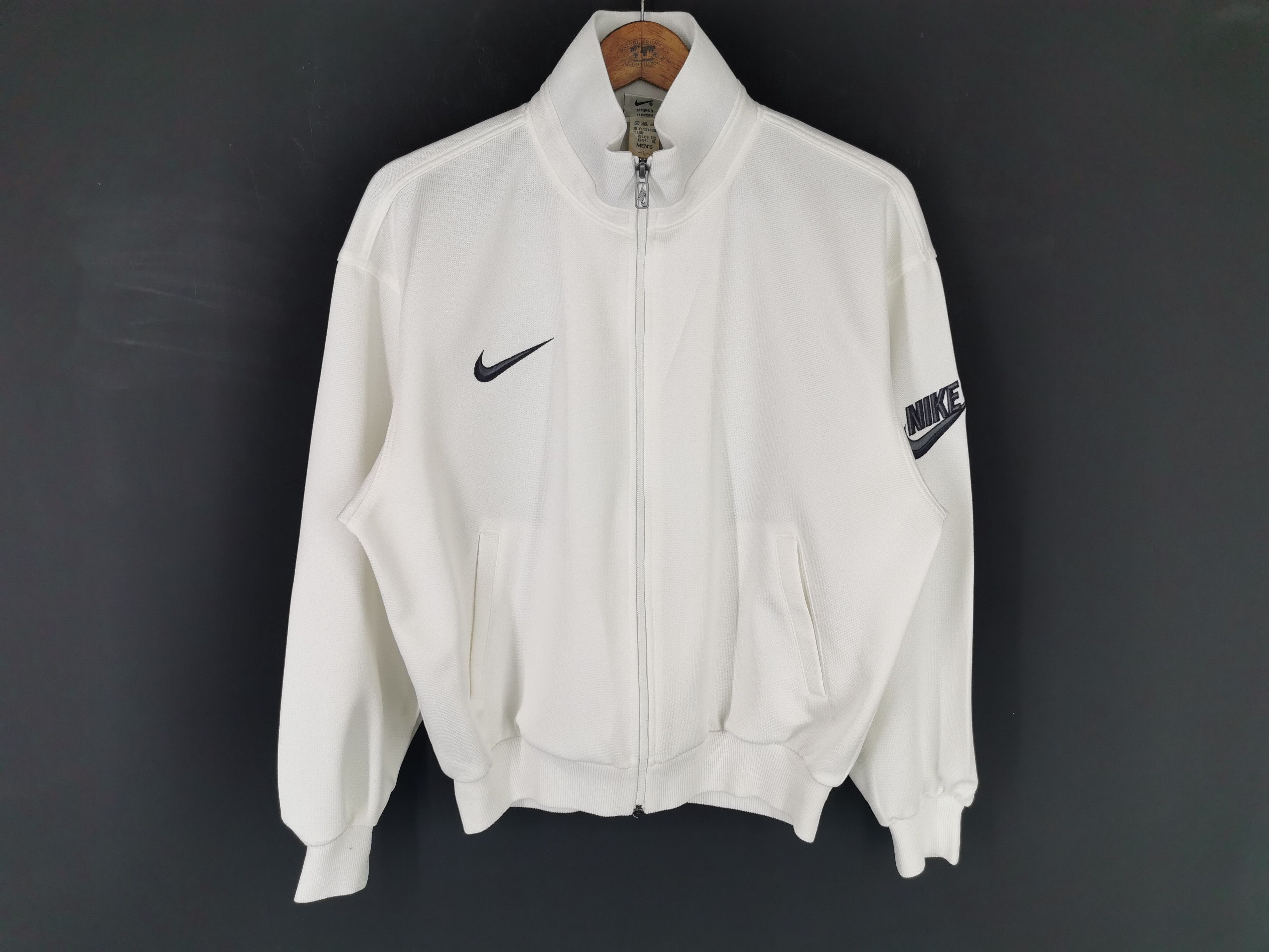 Nike Vintage 90s Nike Swoosh Track Top Jacket Made In Japan Size US M / EU 48-50 / 2 - 2 Thumbnail