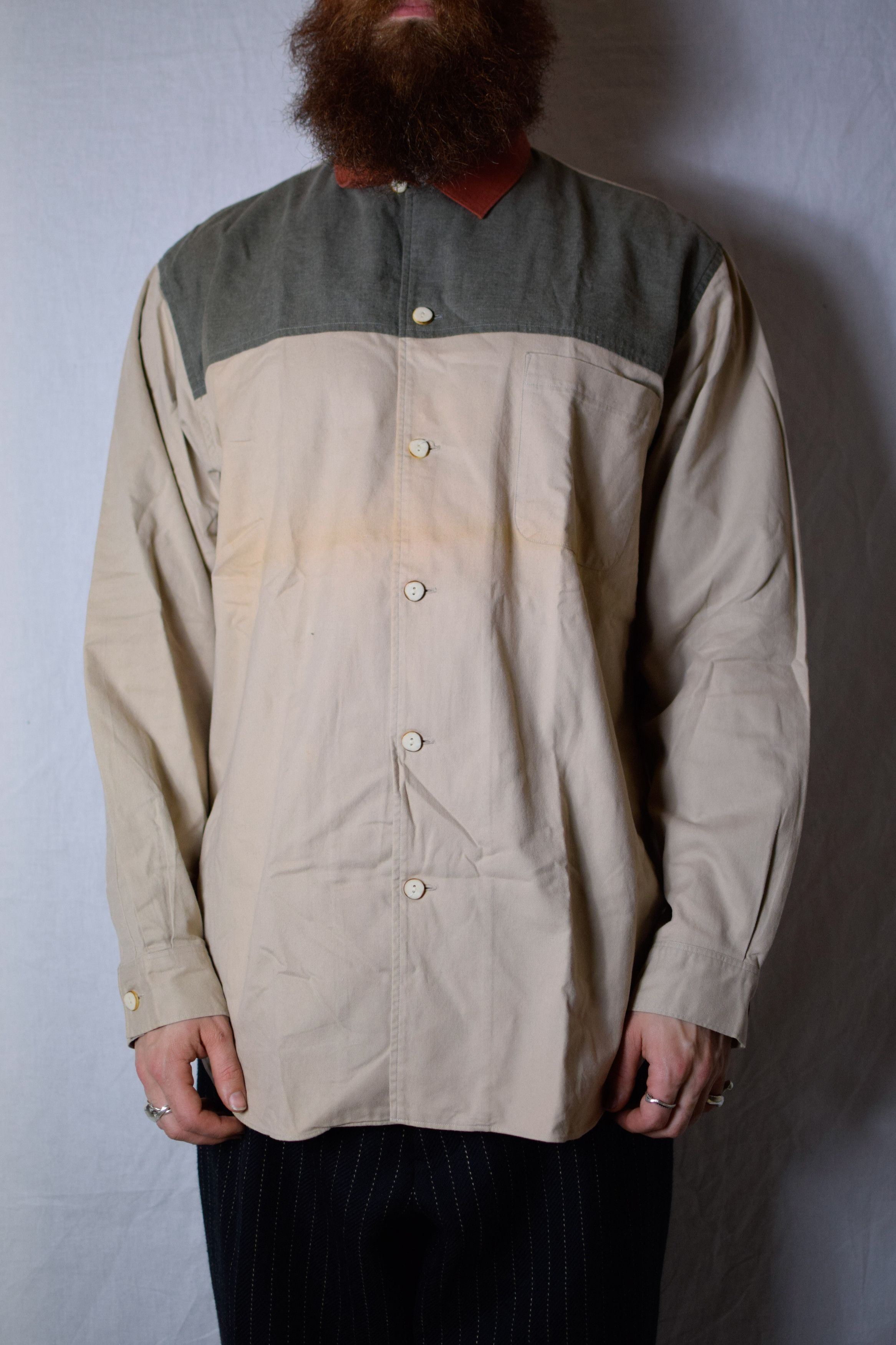 Yohji Yamamoto YYPH AW90 Archive Colour Block Shirt Size US L / EU 52-54 / 3 - 1 Thumbnail