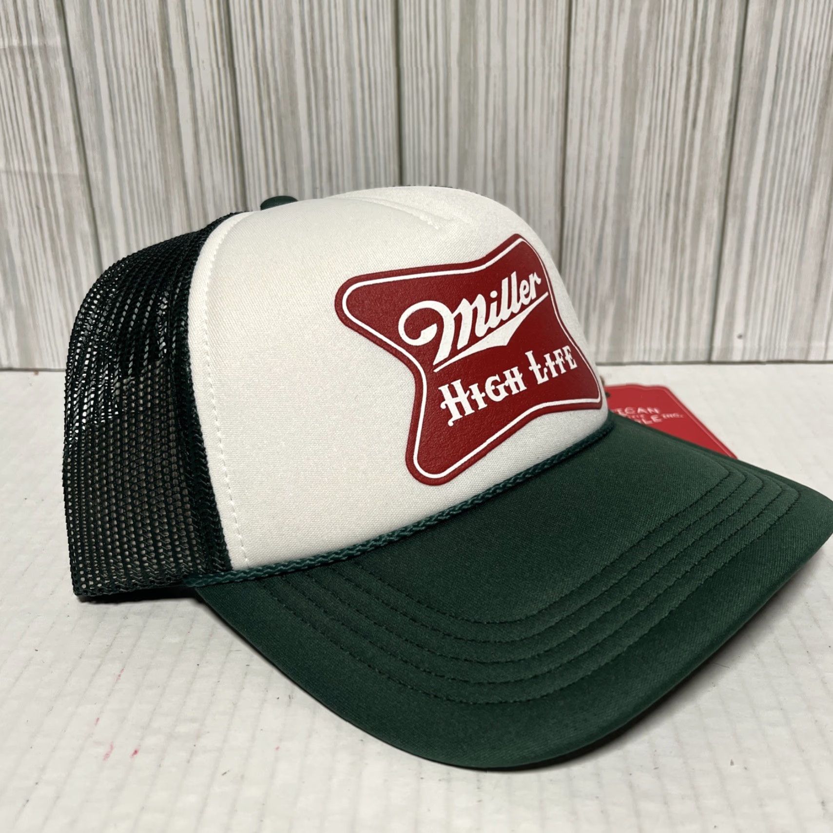 American Needle American Needle Miller High Life Beer Hat Cap Snapback Rope Trucker Green – Casual, Adjustable, Breathable; One Size; Men Size ONE SIZE - 4 Thumbnail