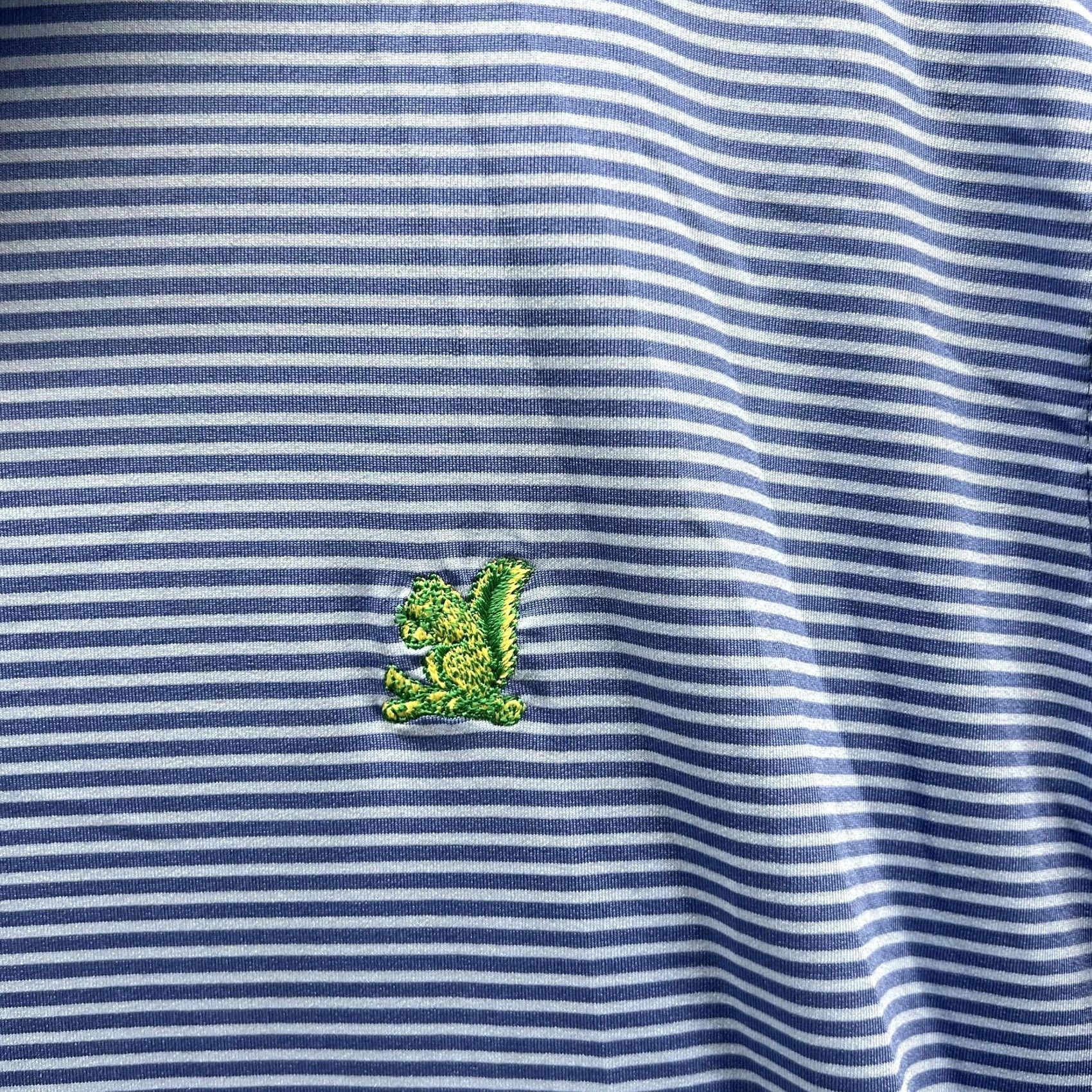 Vintage Fairway & Greene Polo Shirt Men XXL Blue Striped Subtle Logo Short Sleeve Button Collar Polo Golf Shirt Size US XXL / EU 58 / 5 - 4 Thumbnail
