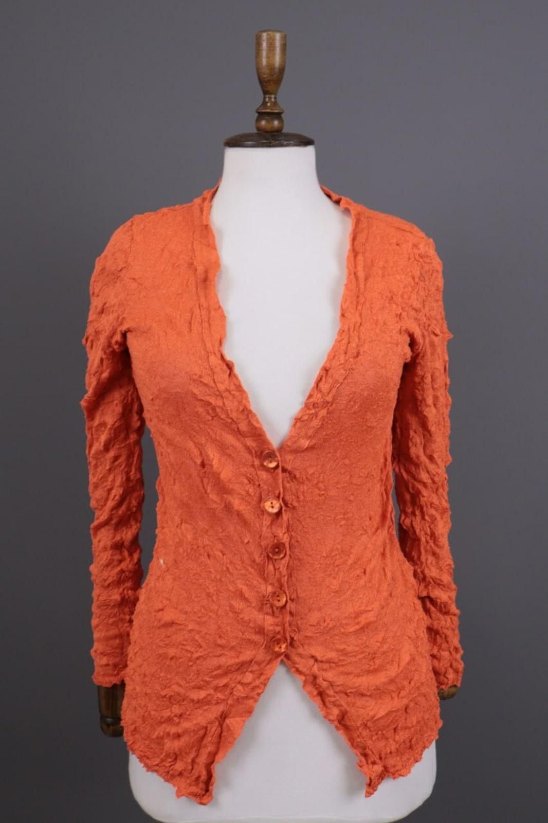 Designer Aventures des Toiles Orange Button Down Shirt Size 38 / S Size M / US 6-8 / IT 42-44 - 1 Thumbnail