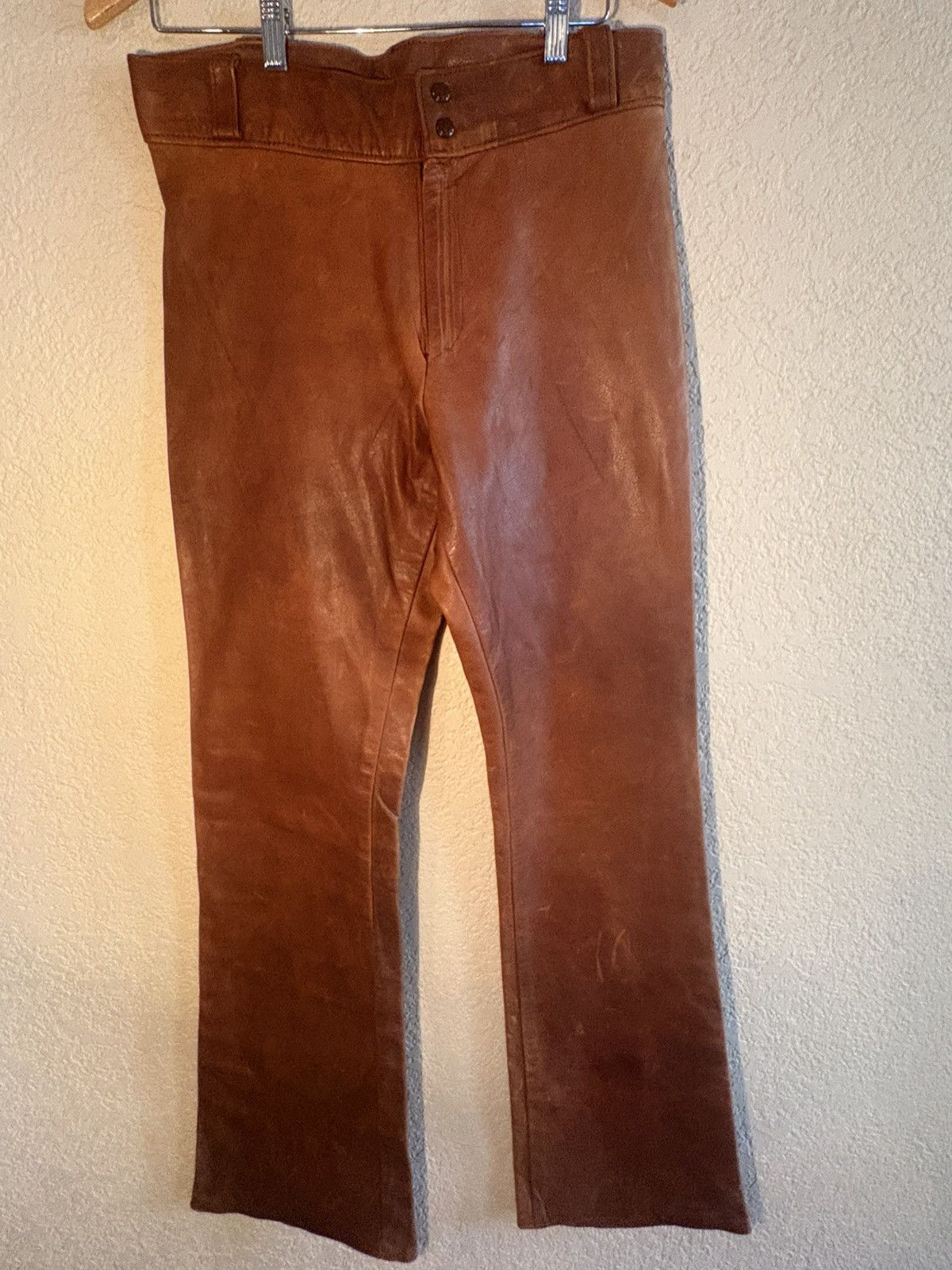 Other Handmade Leather Pants – Men’s Bootcut – Soft Deerskin? –90s Size US 32 / EU 48 - 3 Thumbnail