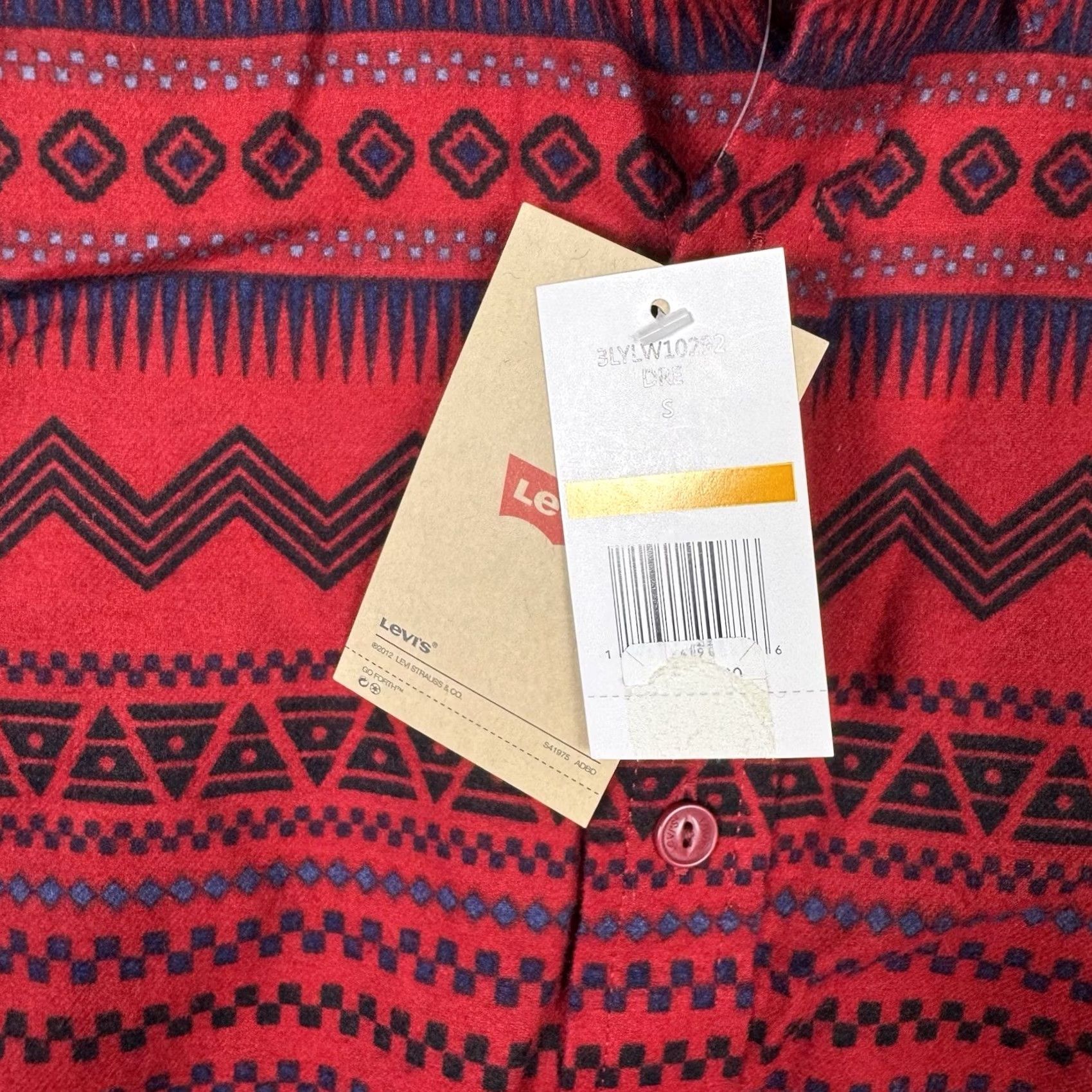 Levi's VINTAGE Levi’s Southwestern Flannel Shirt Men S Aztec Western Cowboy Rodeo Utility Work Rockabilly NEW Size US S / EU 44-46 / 1 - 6 Thumbnail