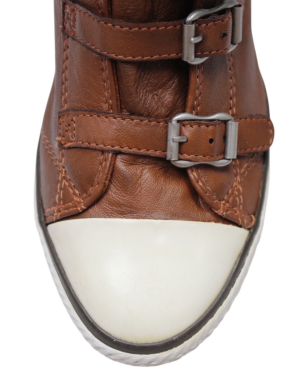 Isabel Marant 2000S ASH LIMITED BUCKLED LEATHER WEDGE SNEAKERS Size US 6 / EU 39 - 11 Thumbnail