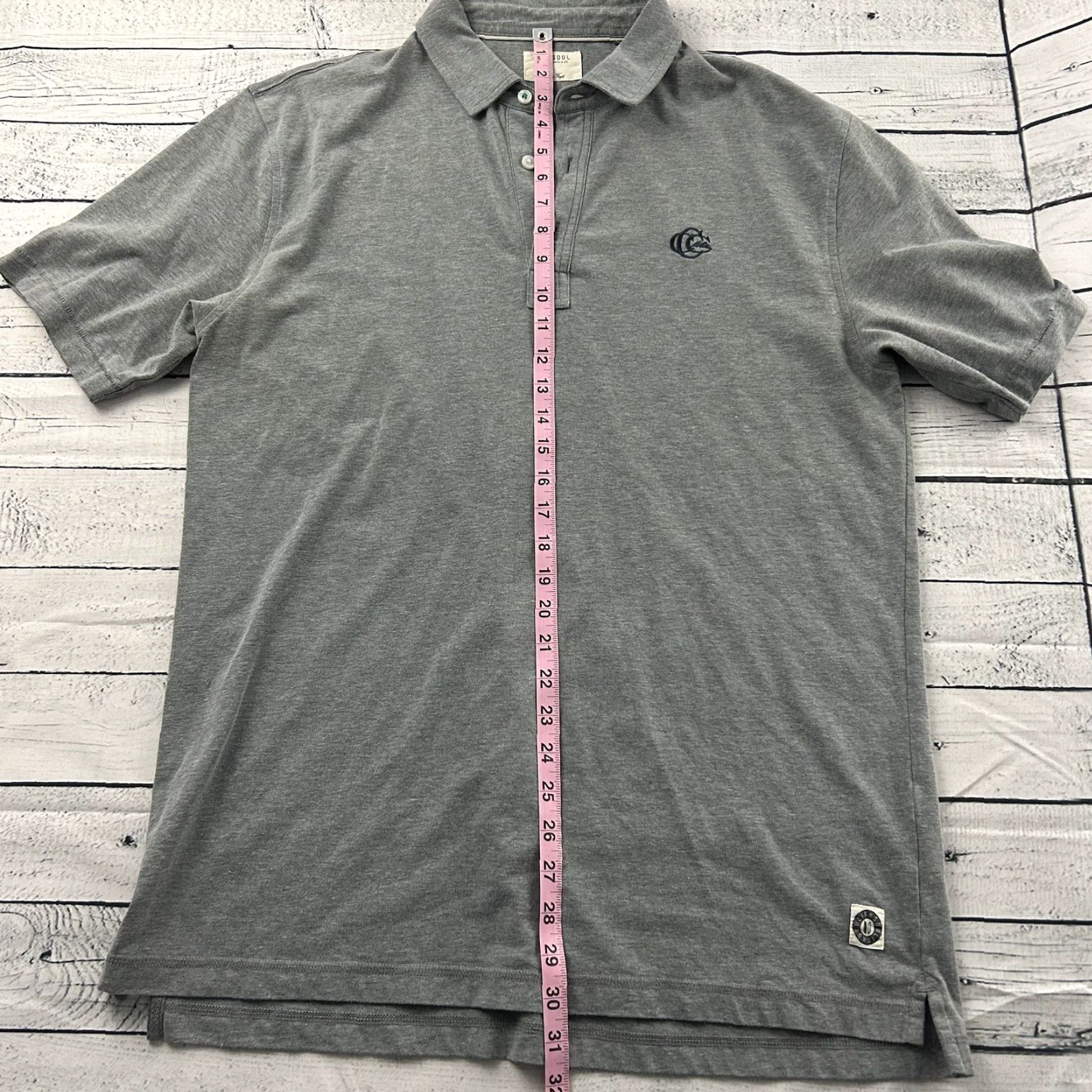 Vintage Linksoul Cherry Creek Country Club Short Sleeve Golf Polo Shirt Men's L Gray Size US L / EU 52-54 / 3 - 5 Thumbnail