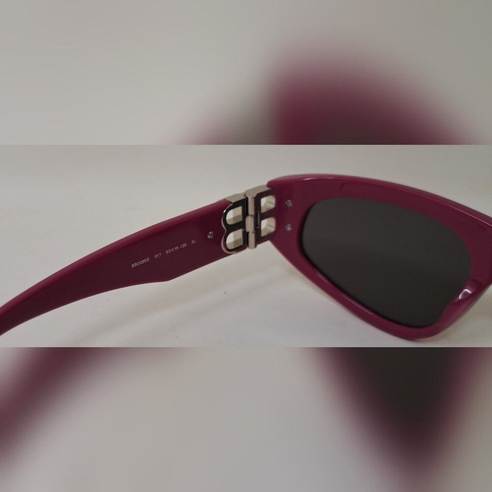 Balenciaga Balenciaga Sunglasses Fuschia Gray BB Temples Oval Cat Eye Size ONE SIZE - 7 Thumbnail