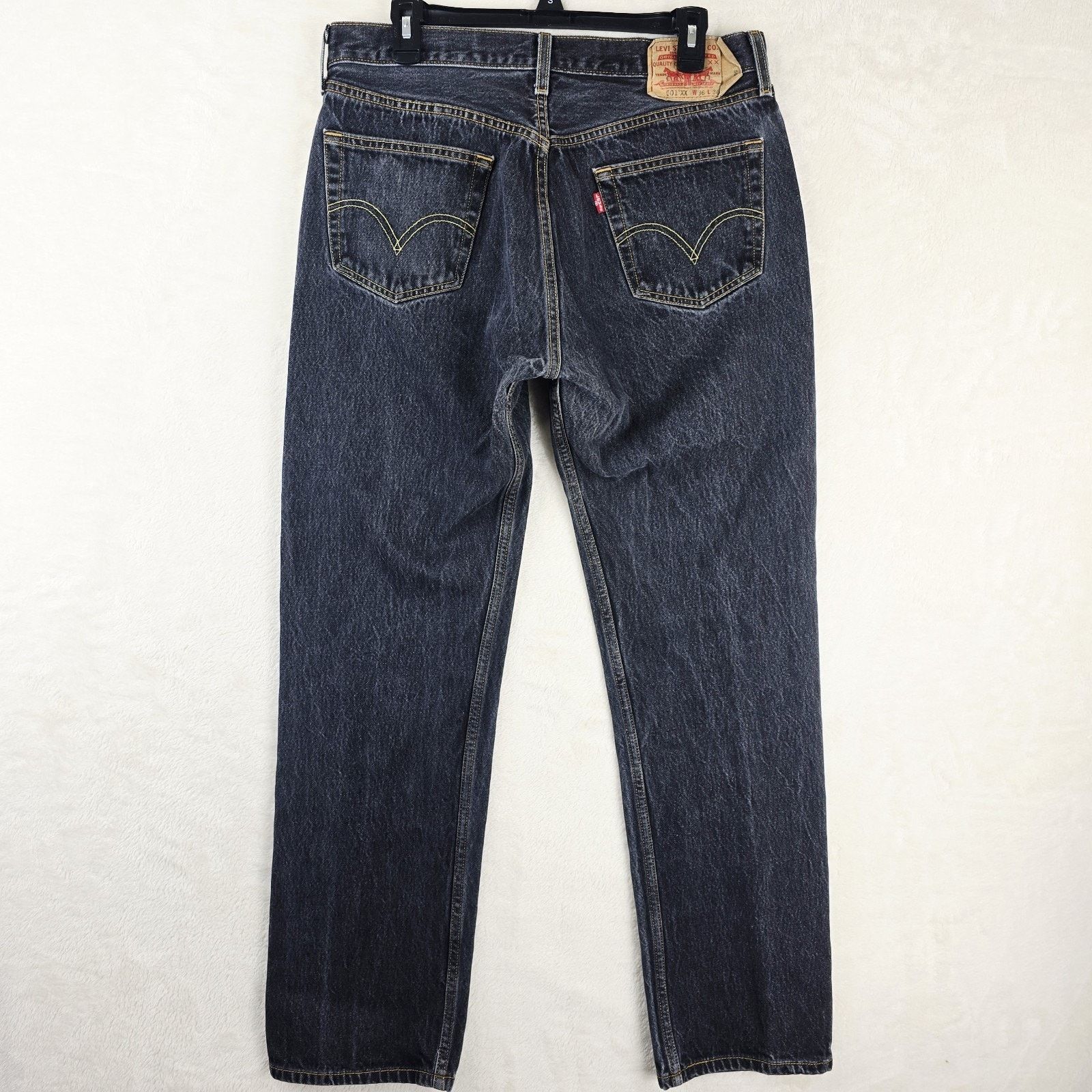 Levi's Vintage Levis 501xx Jeans Mens Fits 34x31 Black 36x36 Size US 34 / EU 50 - 8 Thumbnail