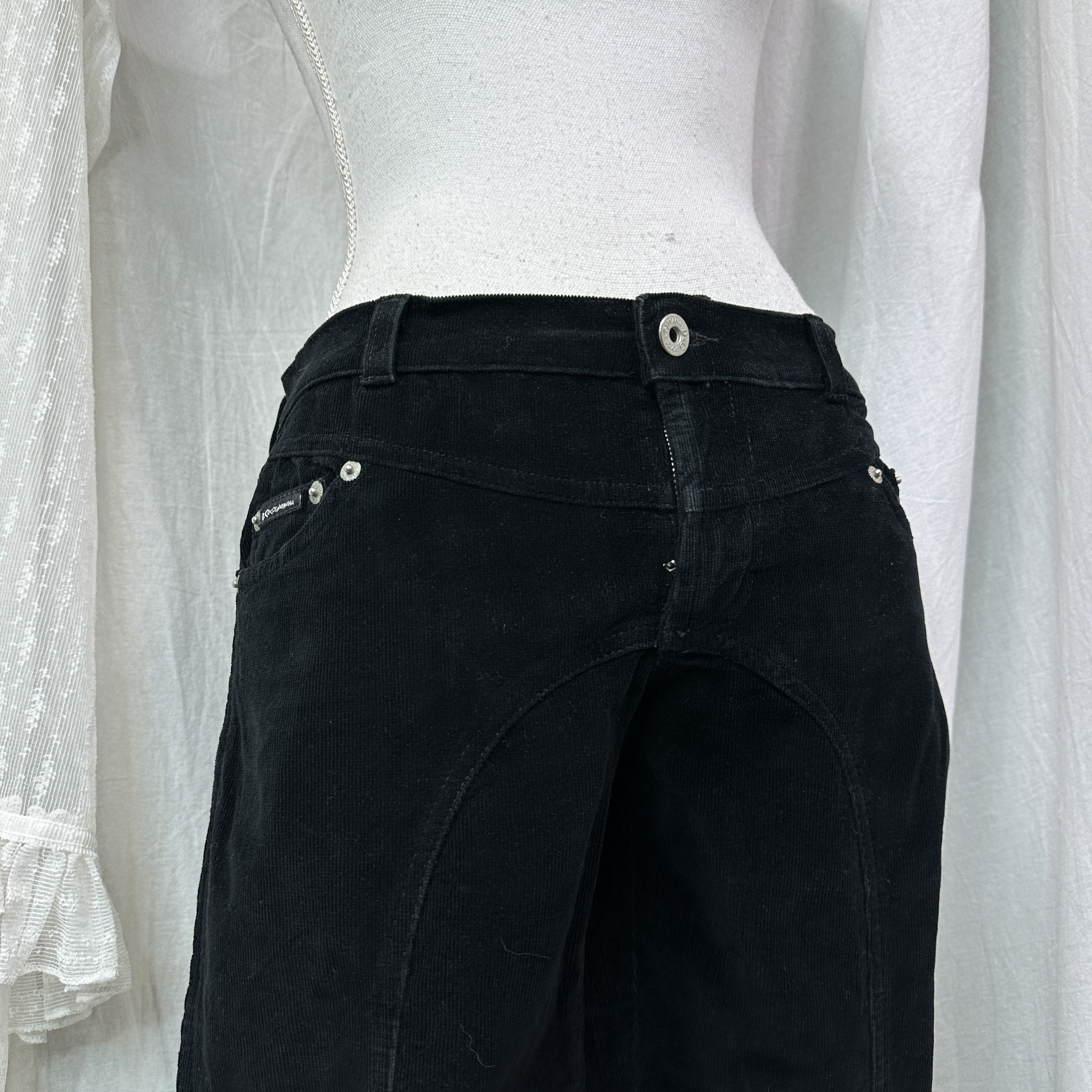 Dolce & Gabbana Vintage Skinny Fitted Corduroy Dolce & Gabbana Pants Y2K Size 29" - 9 Thumbnail