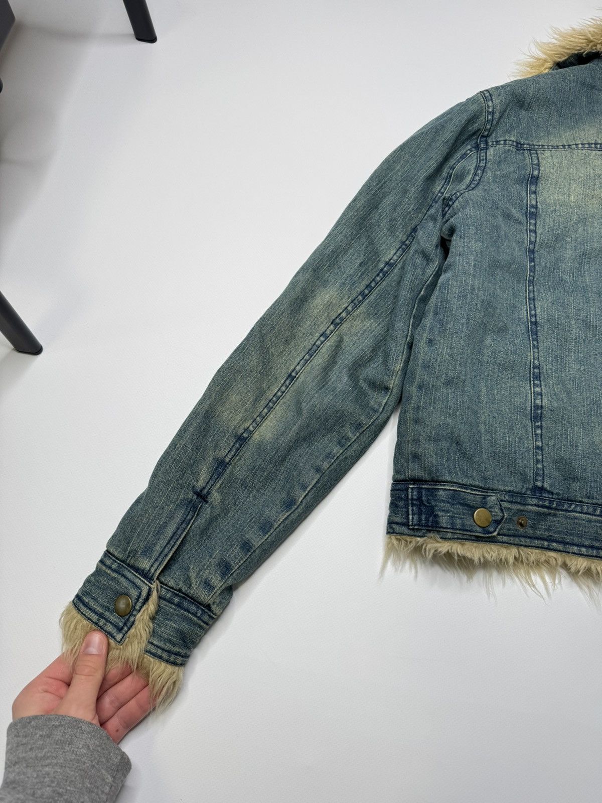 Vintage Vintage avant garde fur denim jacket if6was9 l.g.b. hysteric Size US S / EU 44-46 / 1 - 7 Thumbnail