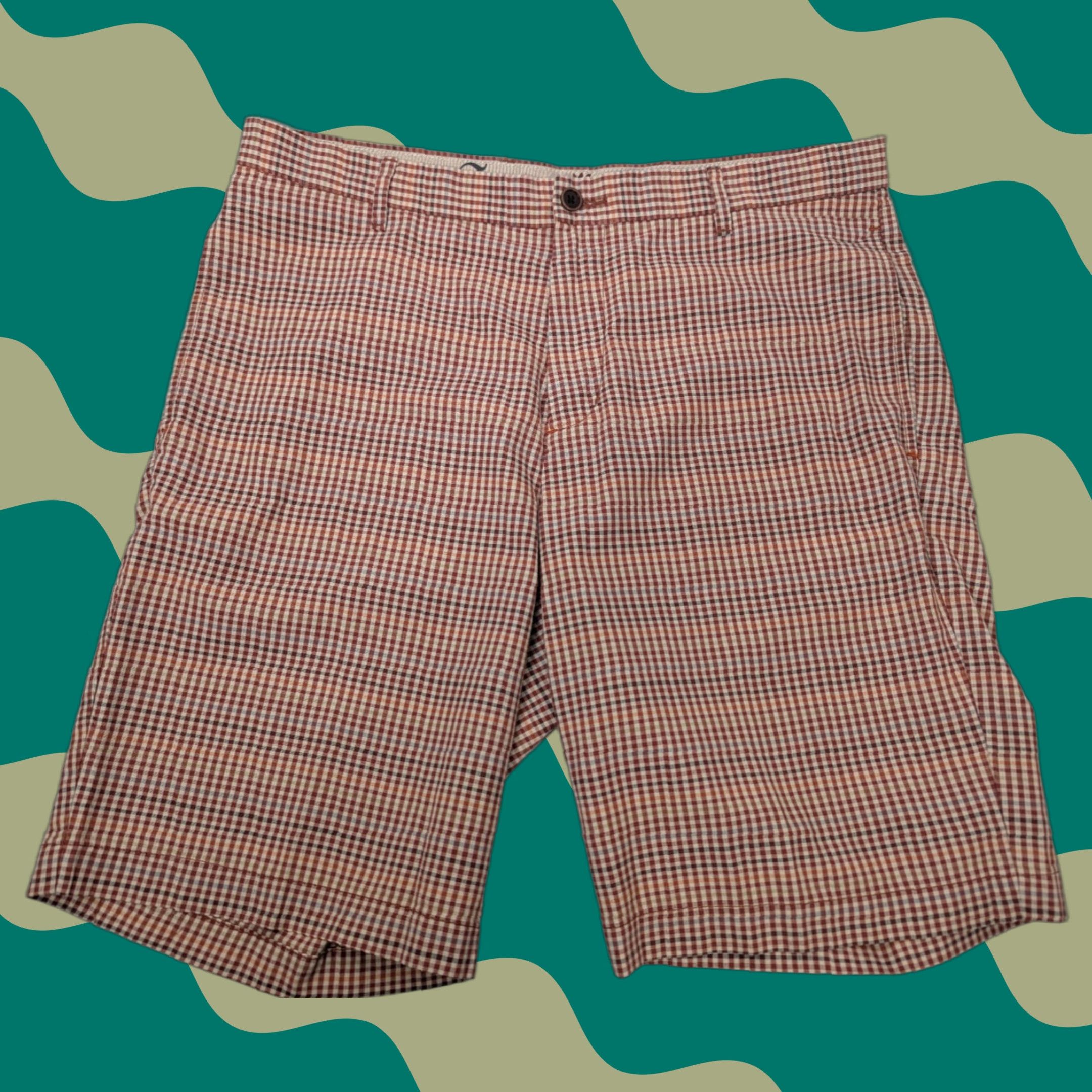 Tommy Bahama TOMMY BAHAMA Checkered Shorts Bermuda Casual Beach Paradise Nation Cotton Red 34 Men Slim Fit Pockets Regular Size 34 USA Size US 34 / EU 50 - 1 Thumbnail