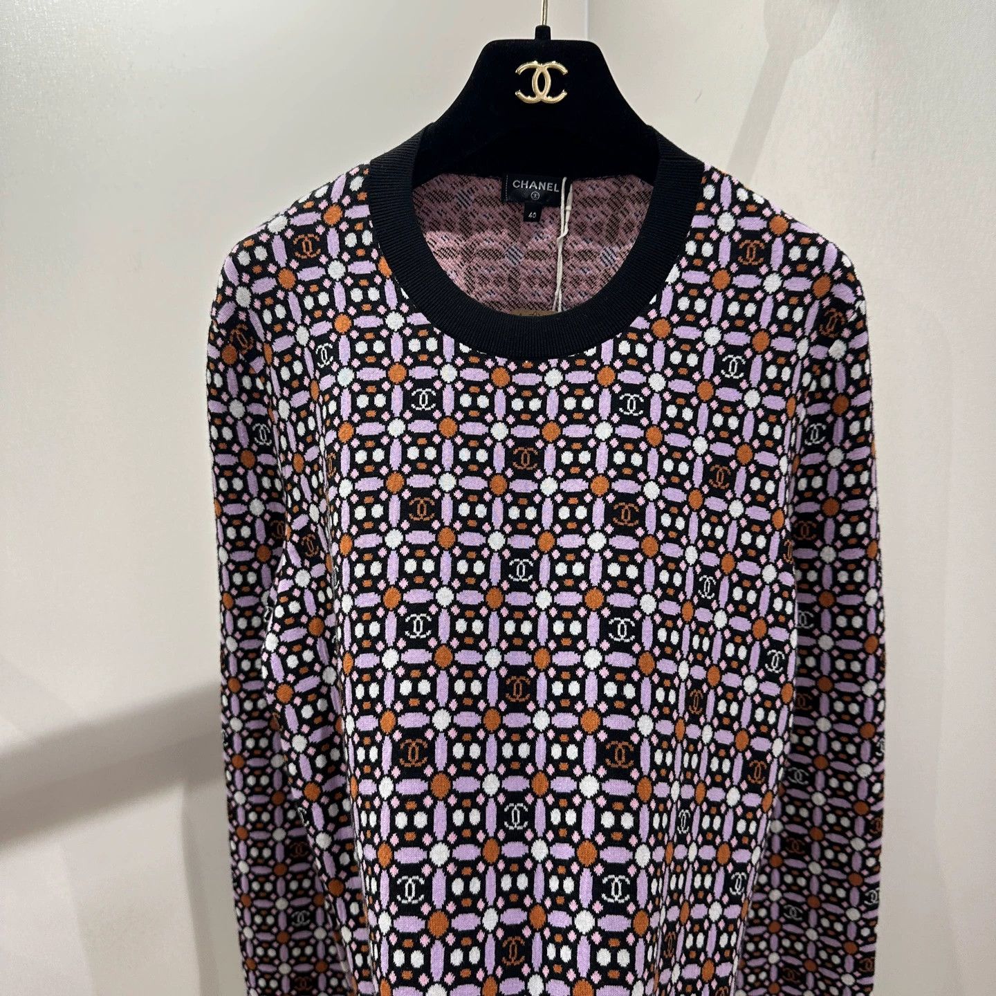 Chanel Chanel apr793 Full Logo Knit Sweater 40 Wool Size M / US 6-8 / IT 42-44 - 6 Thumbnail