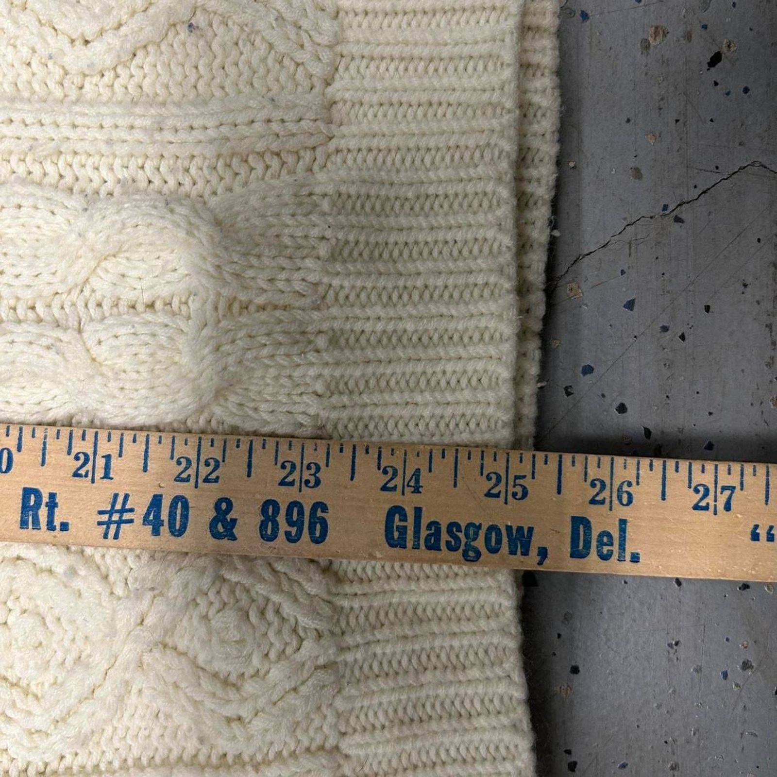 Sears Cream vintage 80s cable knit sweater Size L / US 10 / IT 46 - 5 Thumbnail