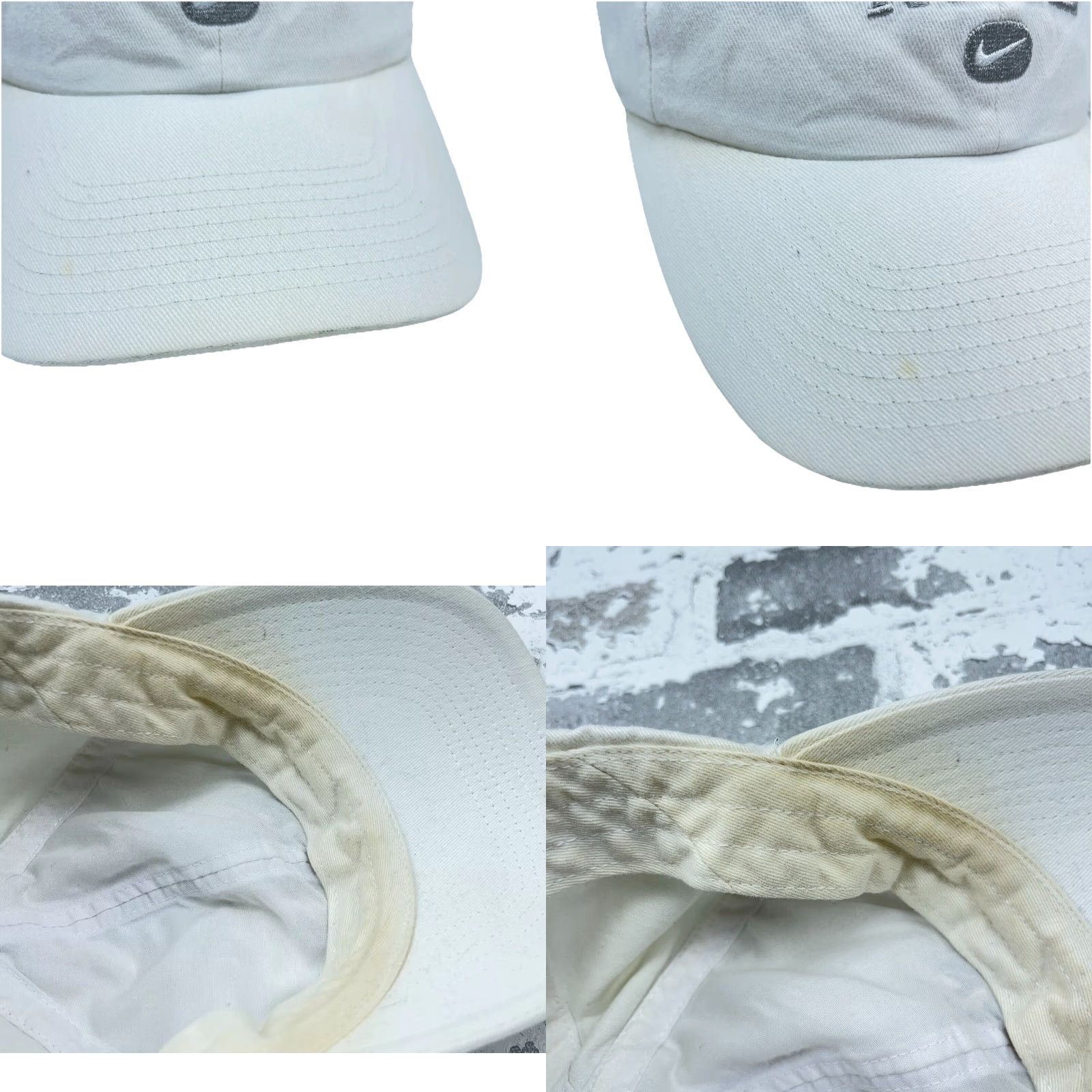 Nike VINTAGE Nike Hat Cap Strap Back White Center Swoosh Dad Baseball Y2K 2000s Size ONE SIZE - 8 Thumbnail