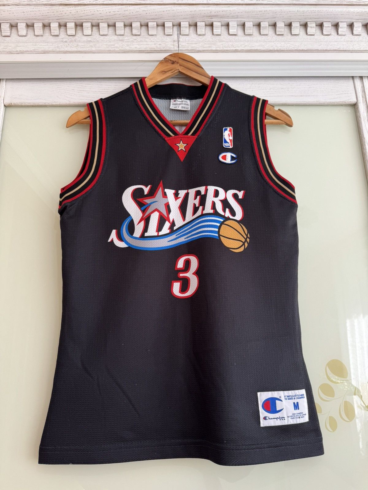 Champion × NBA × Vintage Vintage Iverson #3 Philadelphia Sixers NBA Jersey Basketball Size US XS / EU 42 / 0 - 5 Thumbnail
