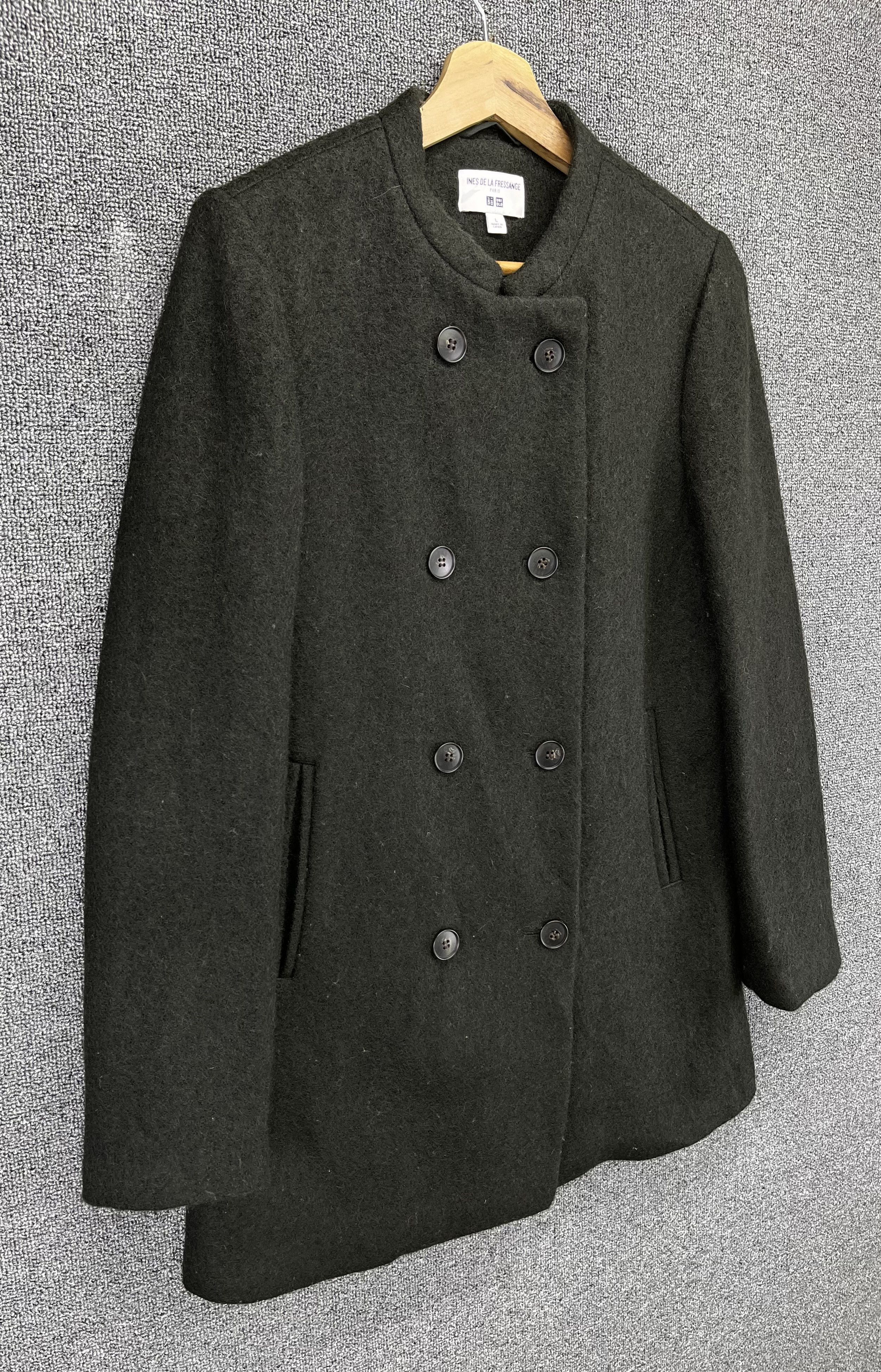 Japanese Brand Ines De La Fressange Paris Uniqlo Button Up Rare Wool Jacket Size L / US 10 / IT 46 - 2 Thumbnail