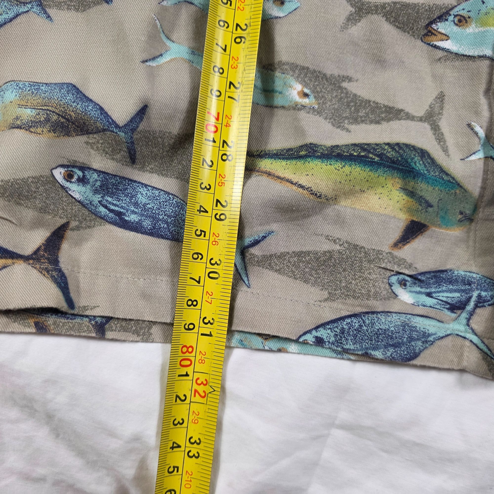 Columbia Columbia Mens Large Brown Multicolor Fish Print Short Sleeve Size US L / EU 52-54 / 3 - 8 Thumbnail
