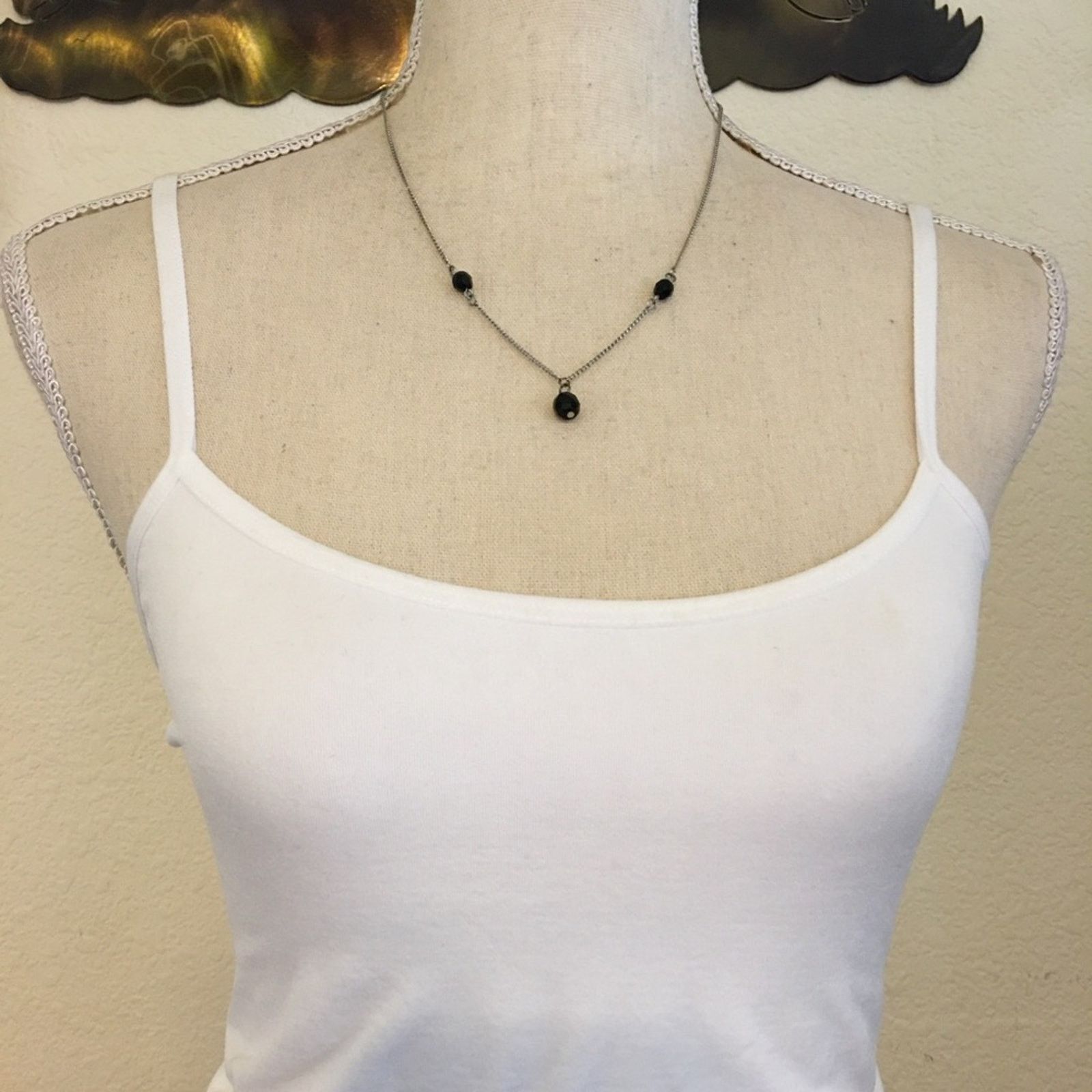 Vintage Vintage black faceted crystal bead necklace Size ONE SIZE - 3 Thumbnail
