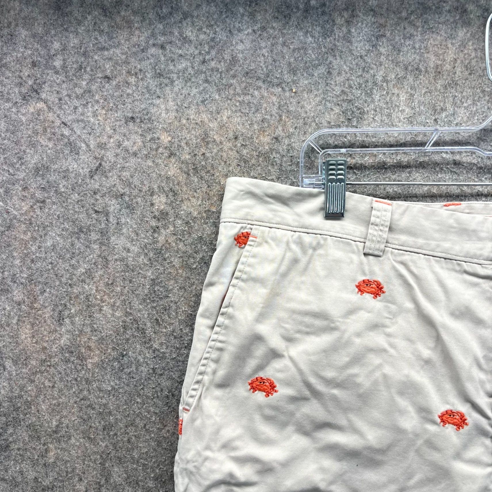 J.McLaughlin J.McLaughlin Shorts Men 36 Beige Embroidered Cotton Chino Preppy Tan Chino Shortes Short Mens Beige 36 Embroidered Crab Size US 36 / EU 52 - 7 Thumbnail