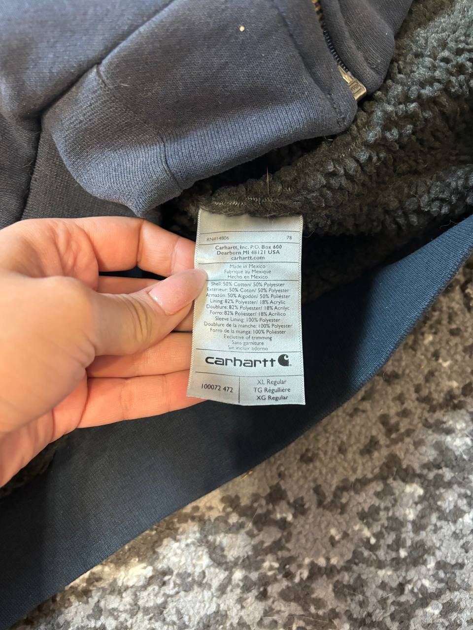 Carhartt × Japanese Brand × Vintage Vintage Y2K Carhartt Quilt Lined Active Zip Up Hoodie Jacket Size US XL / EU 56 / 4 - 7 Thumbnail