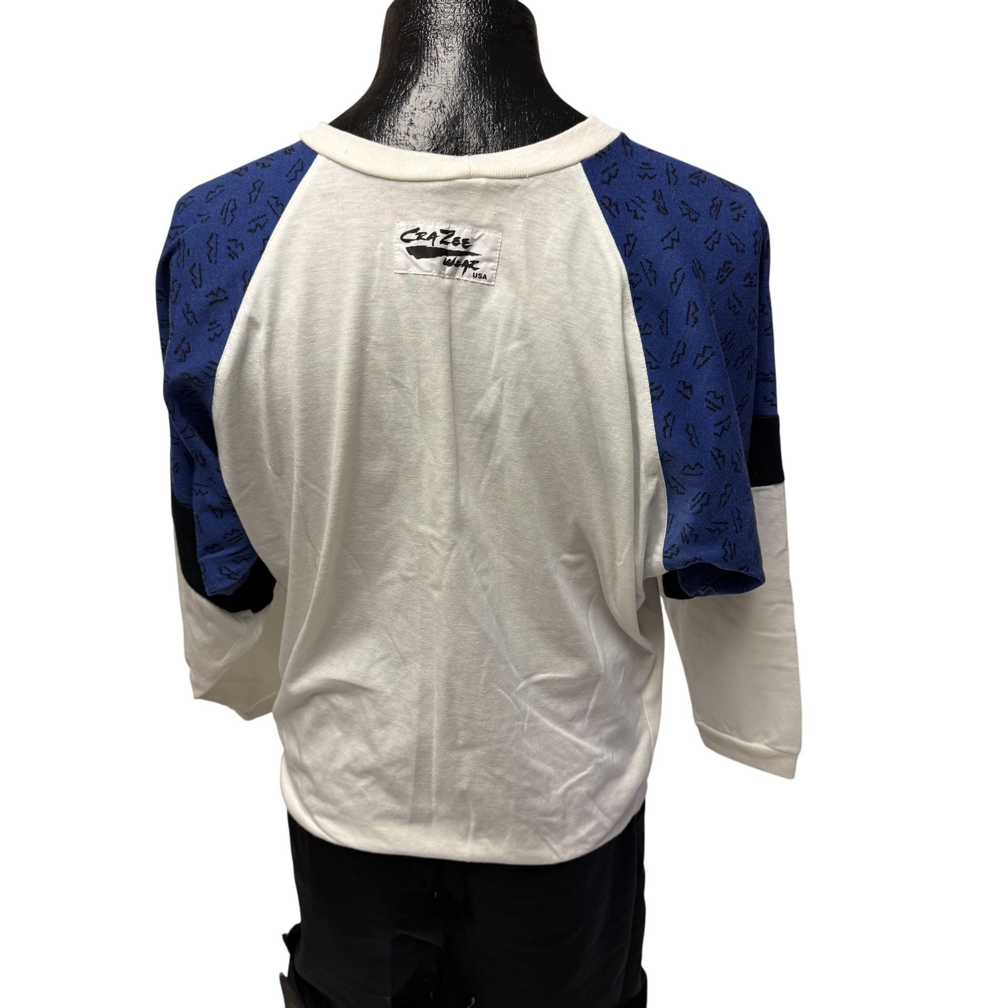 Other Vtg Crazee Wear USA COLOR BLOCK Zig Zag BAGGY Shirt Size US XS / EU 42 / 0 - 5 Thumbnail