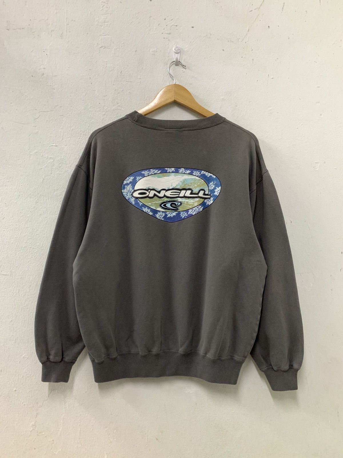 O'Neill Vintage Oneill Sweatshirt Back Print Logo Size US L / EU 52-54 / 3 - 2 Thumbnail