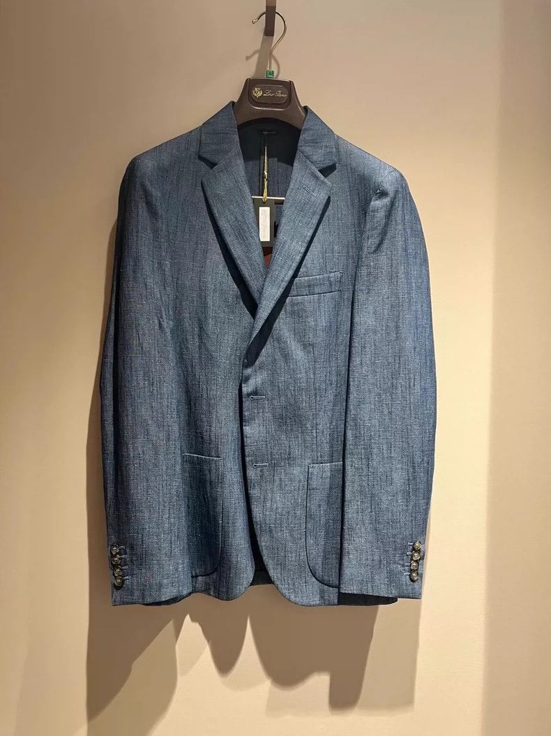 Loro Piana LORO PIANA Men's cotton linen blended casual single coat Size 48L - 1 Thumbnail