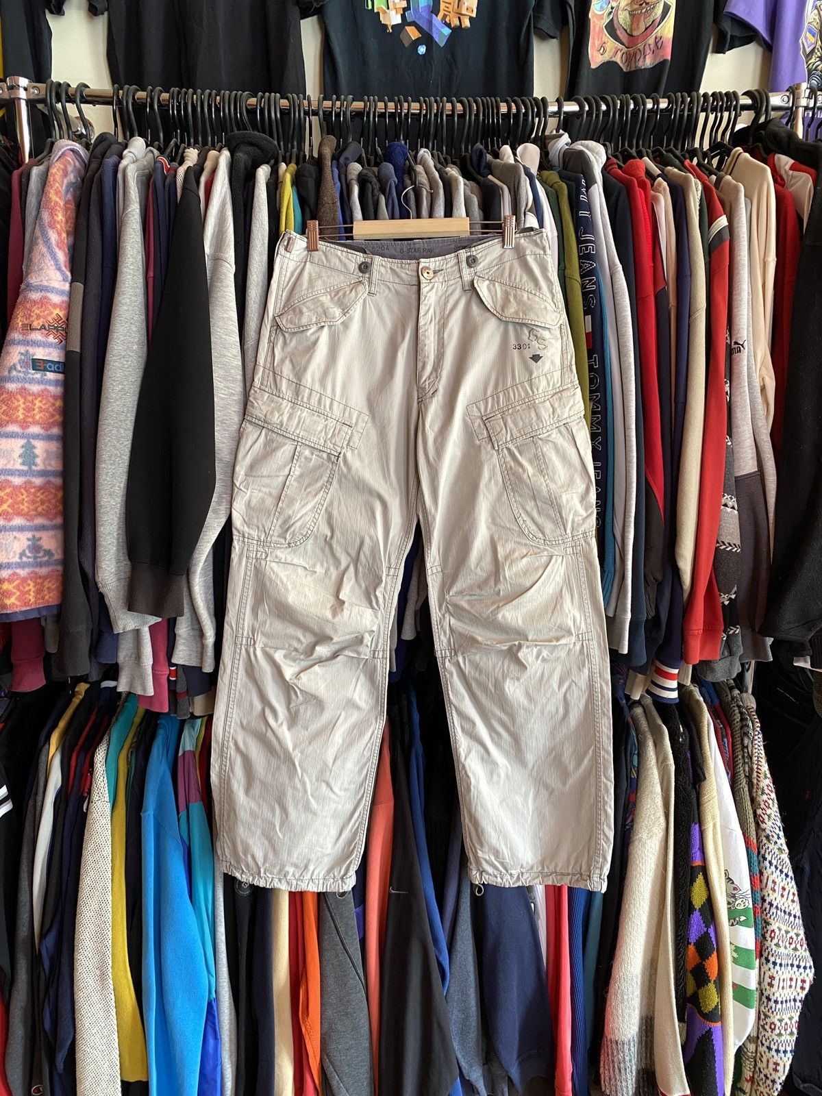 G-Star VINTAGE G-STAR CARGO PARACHUTE PANTS Y2k Size US 31 - 1 Thumbnail