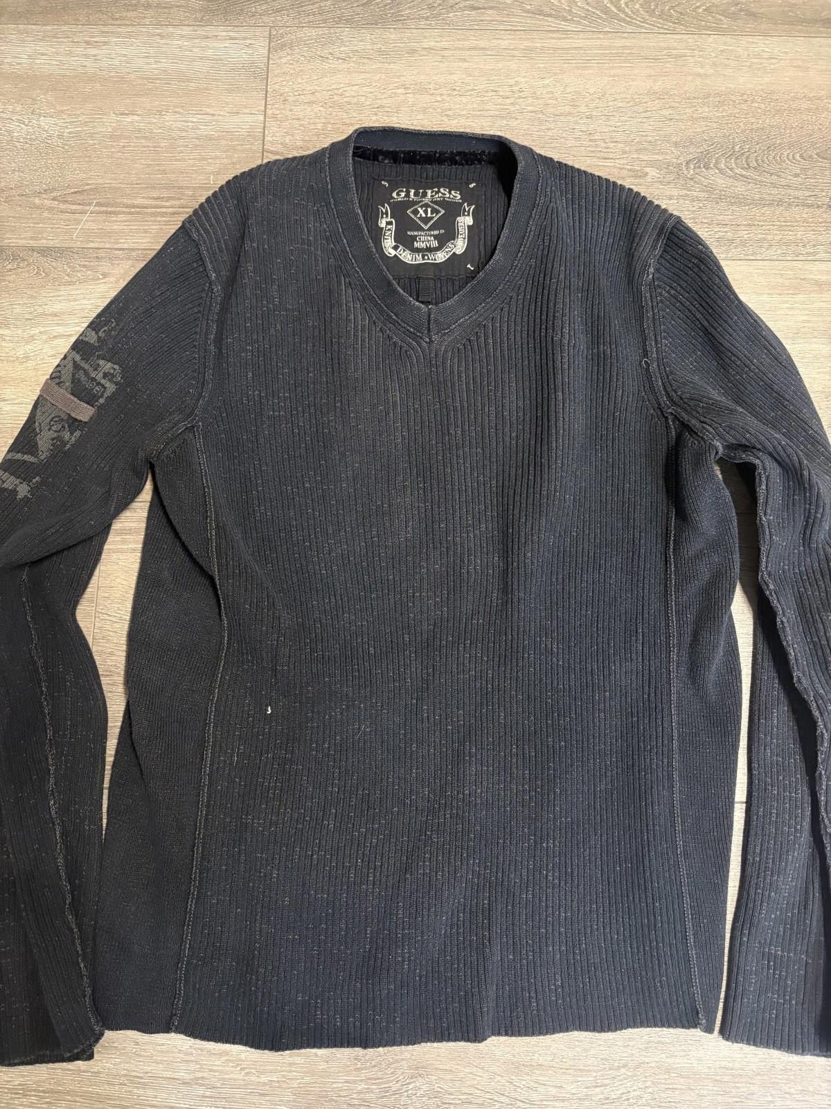 Guess Guess Men's Gray Ribbed Knit Sweater, Size XL Size US XL / EU 56 / 4 - 1 Thumbnail
