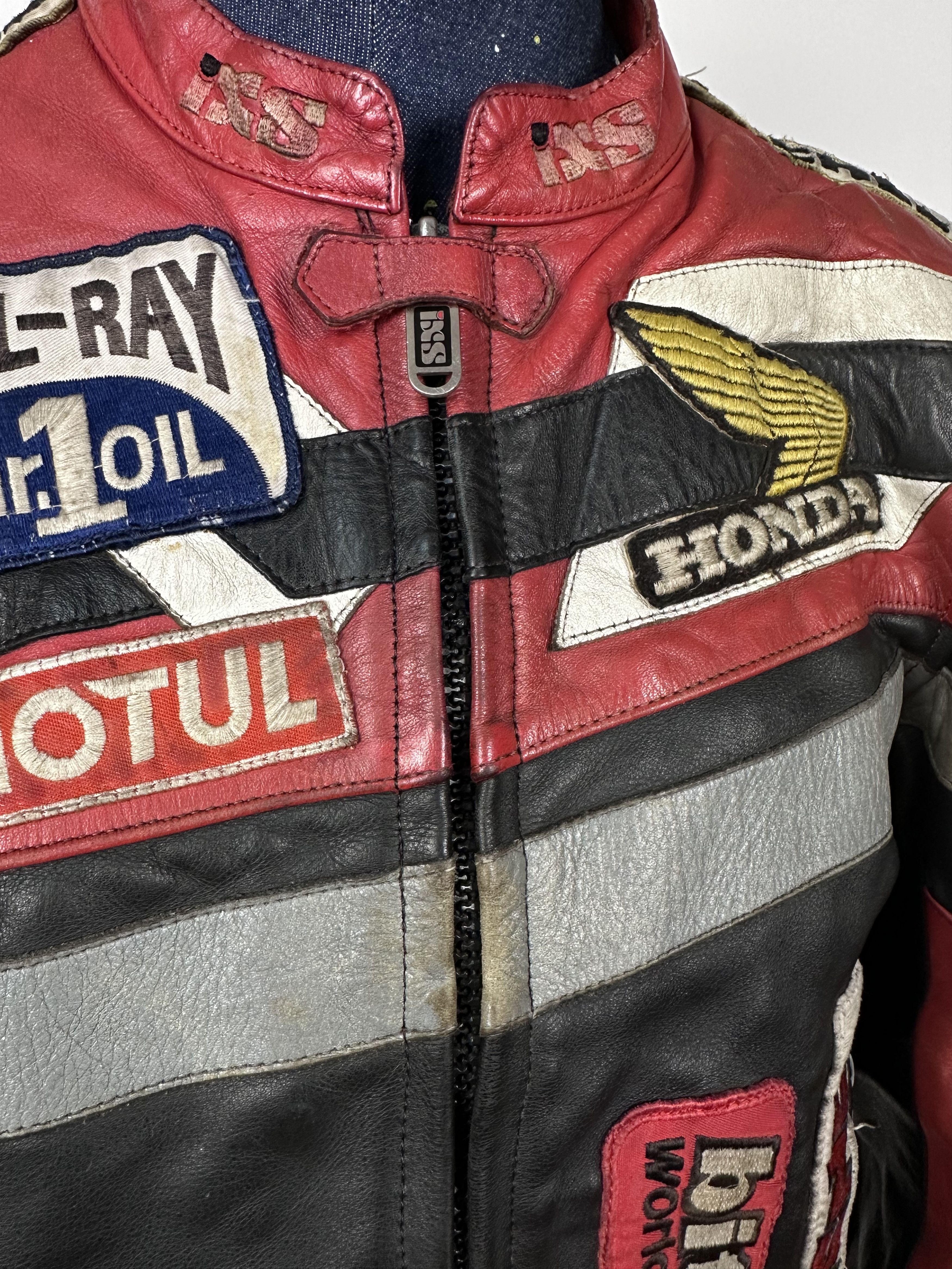 Vintage Honda Motul Suzuki Racing Vintage Leather Moto IXS Jacket Size US L / EU 52-54 / 3 - 5 Thumbnail