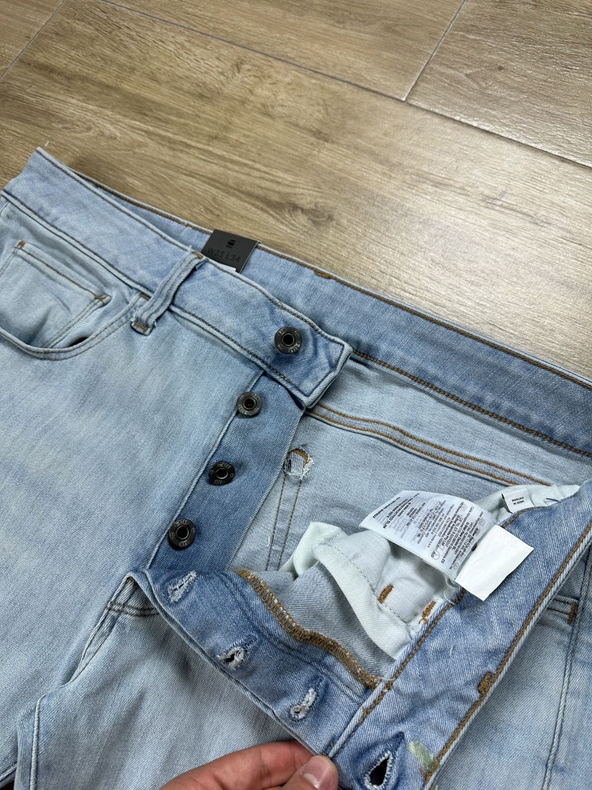 G-Star NEW🏷️ G-Star Raw 3301 Deconstructed Slim Denim Jeans Size US 33 - 5 Thumbnail