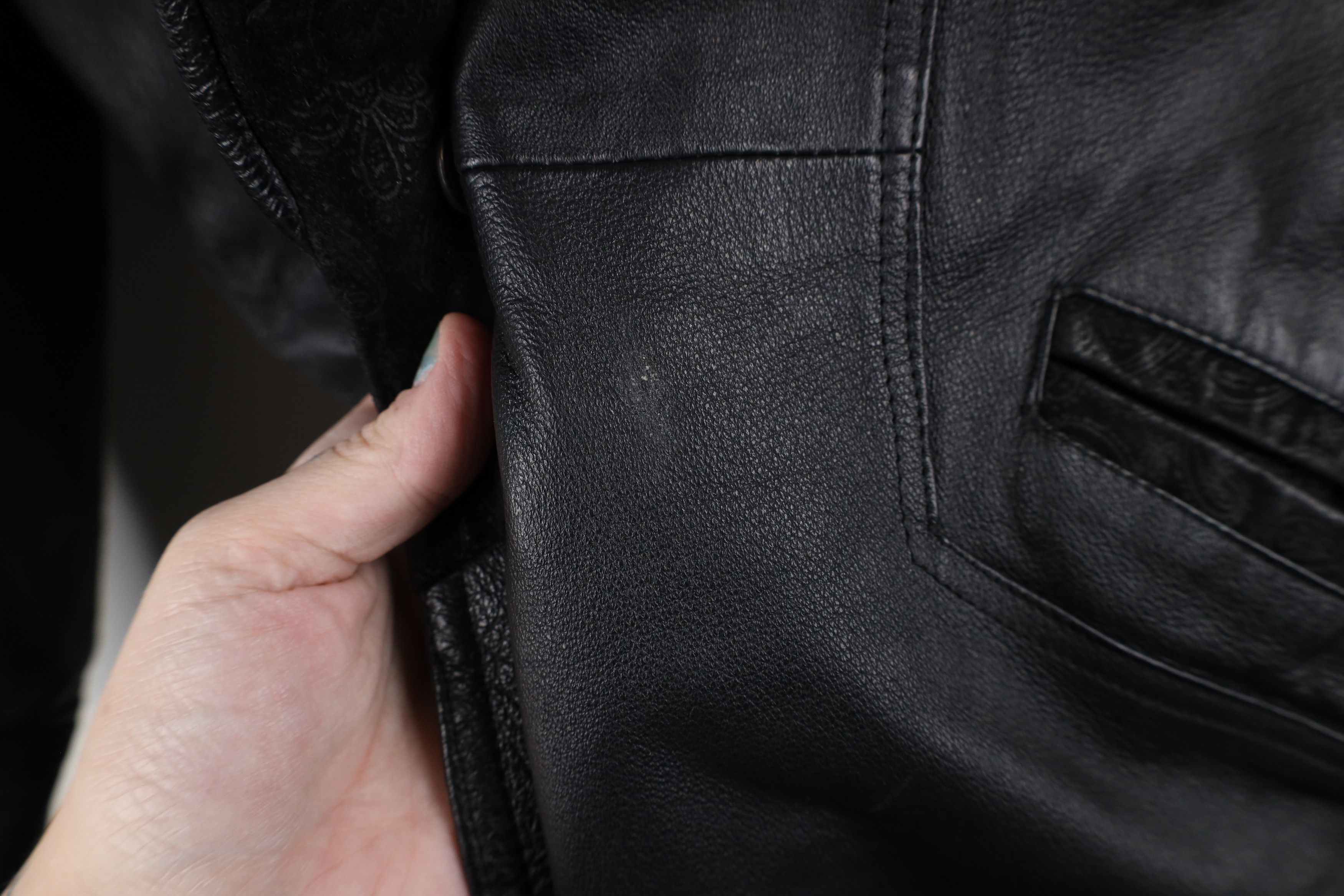 Vintage Vintage 90s Streetwear Goth Leather Full Length Jacket Size L / US 10 / IT 46 - 5 Thumbnail