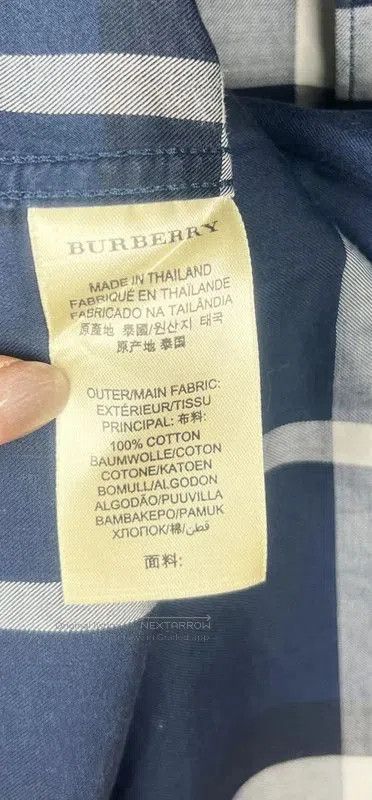 Burberry Burberry Navy Cotton Men's Shirt XL. Size US XL / EU 56 / 4 - 5 Thumbnail