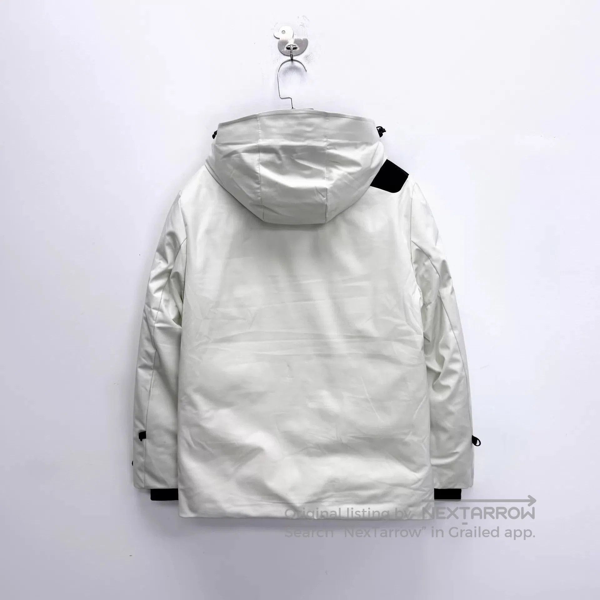 Moncler White Hooded Light Jacket with Black Accents. Size US S / EU 44-46 / 1 - 2 Thumbnail